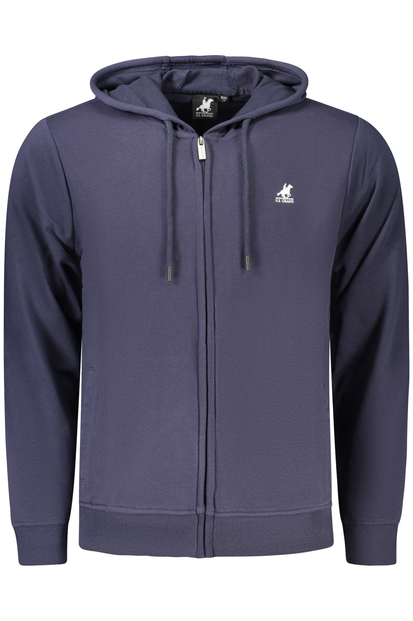 U.S. GRAND FELPA CON ZIP UOMO - Blu