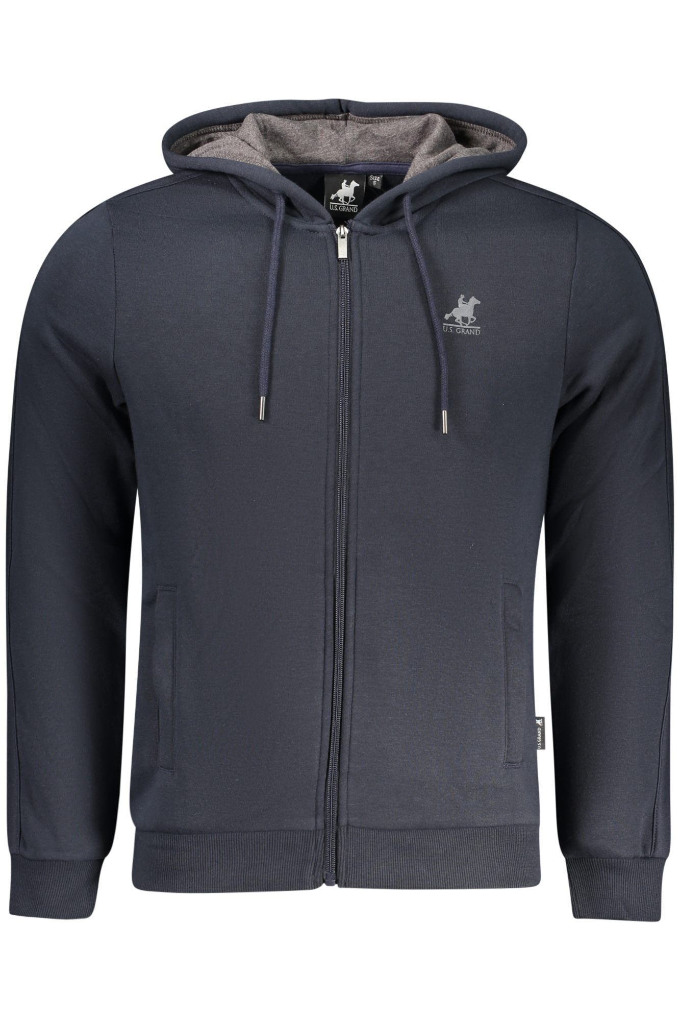 U.S. GRAND FELPA CON ZIP UOMO - Blu