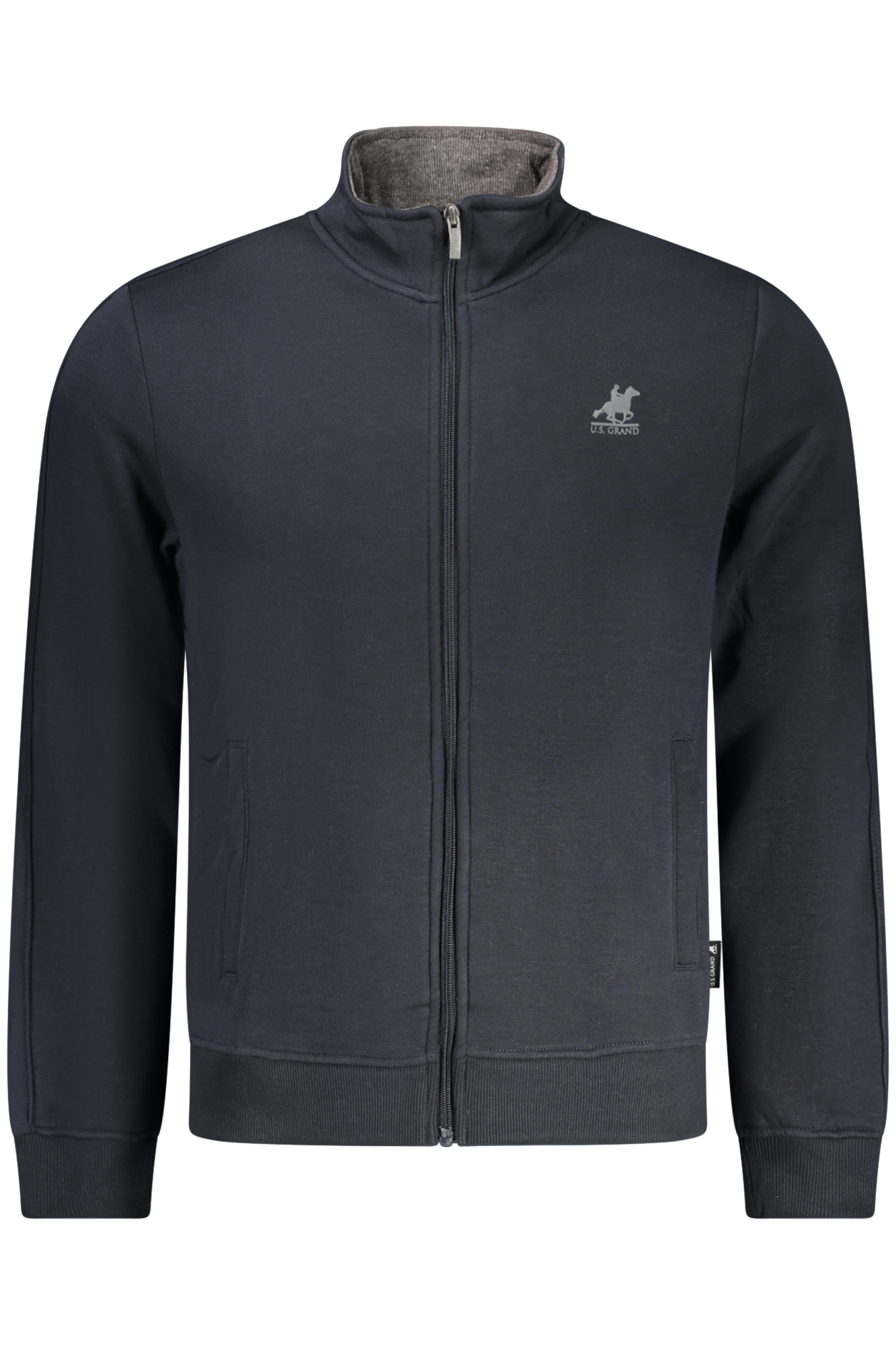 U.S. GRAND FELPA CON ZIP UOMO - Blu