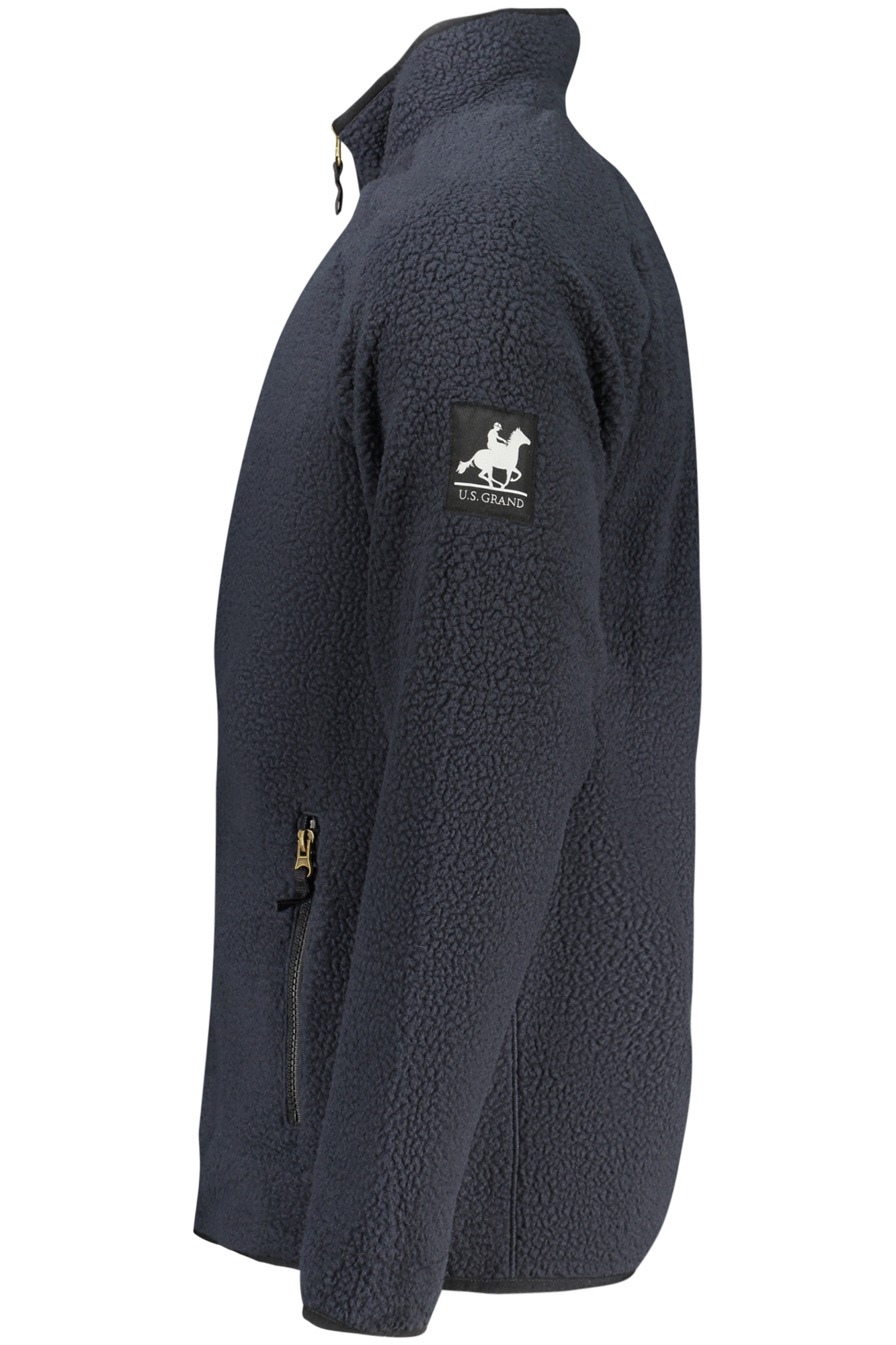 U.S. GRAND FELPA CON ZIP UOMO - Blu - immagine 3