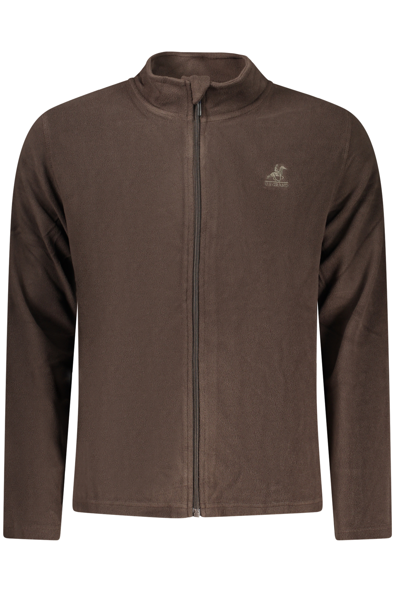 U.S. GRAND FELPA CON ZIP UOMO - Marrone
