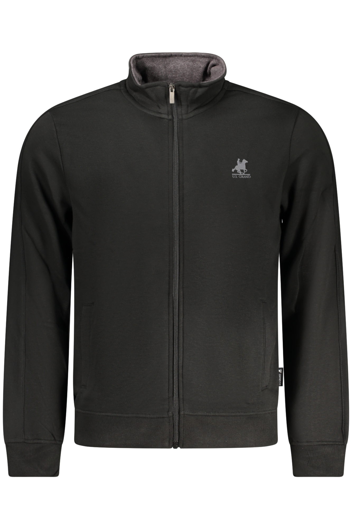 U.S. GRAND FELPA CON ZIP UOMO - Nero