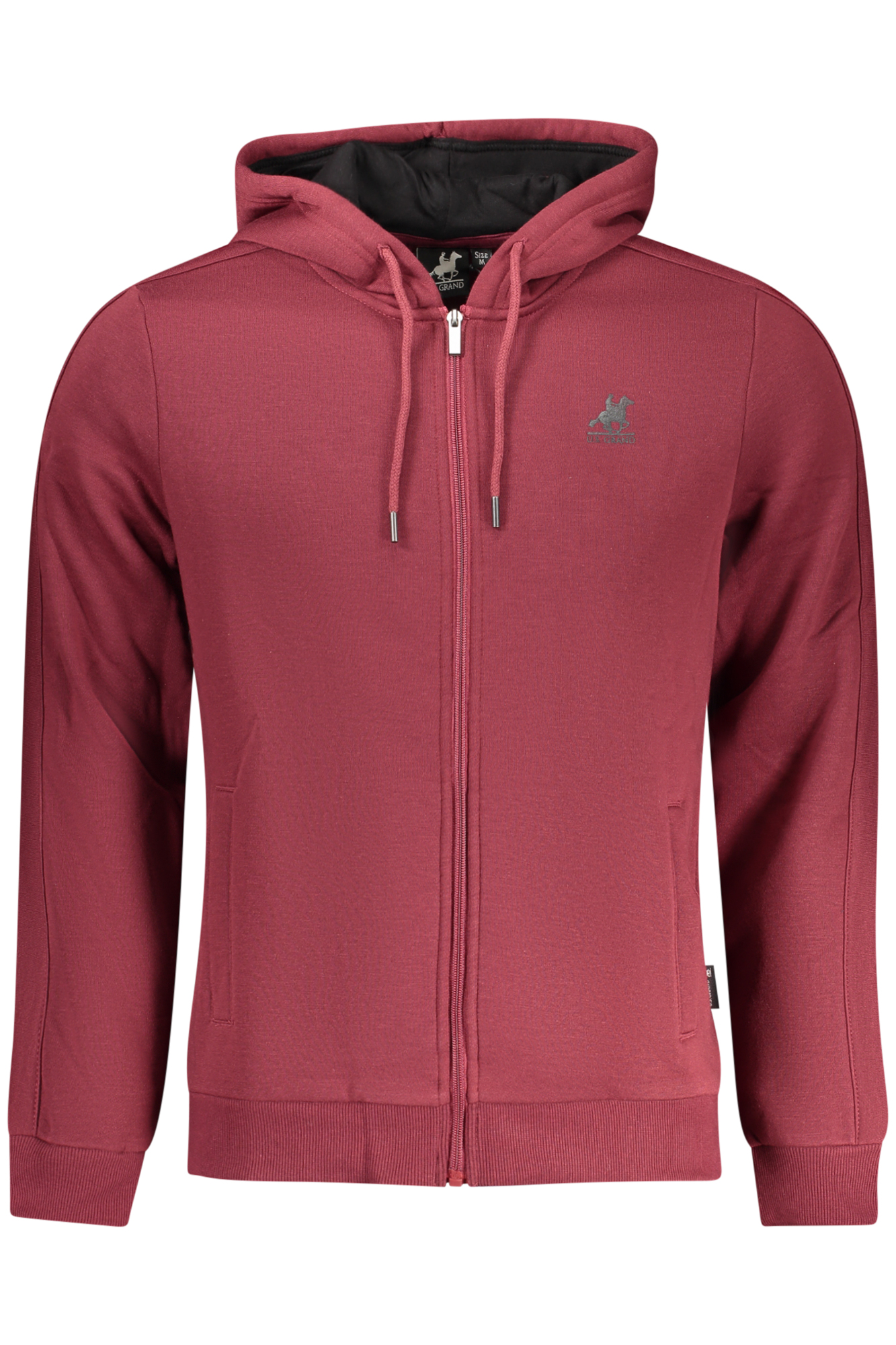 U.S. GRAND FELPA CON ZIP UOMO - Rosso