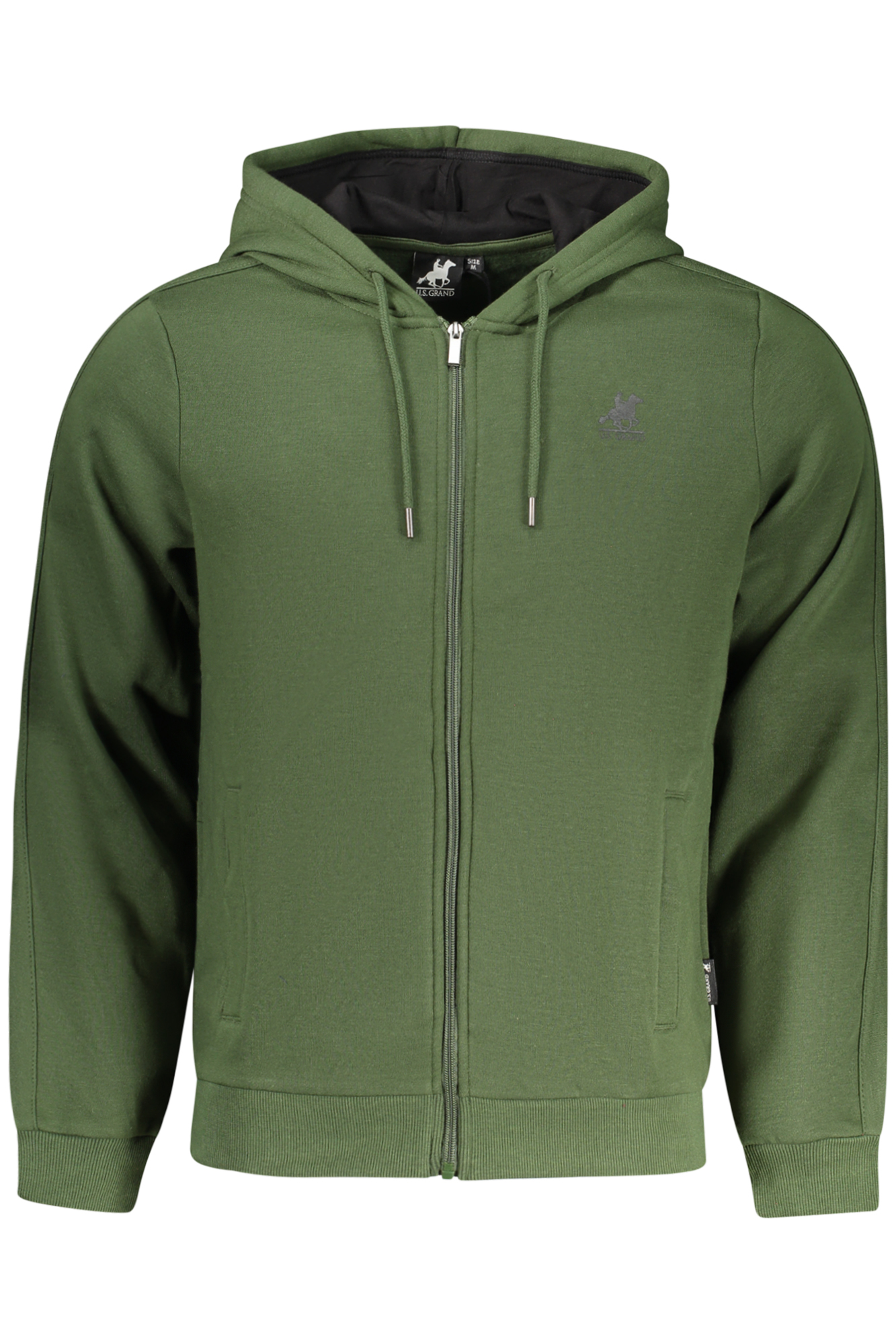 U.S. GRAND FELPA CON ZIP UOMO - Verde