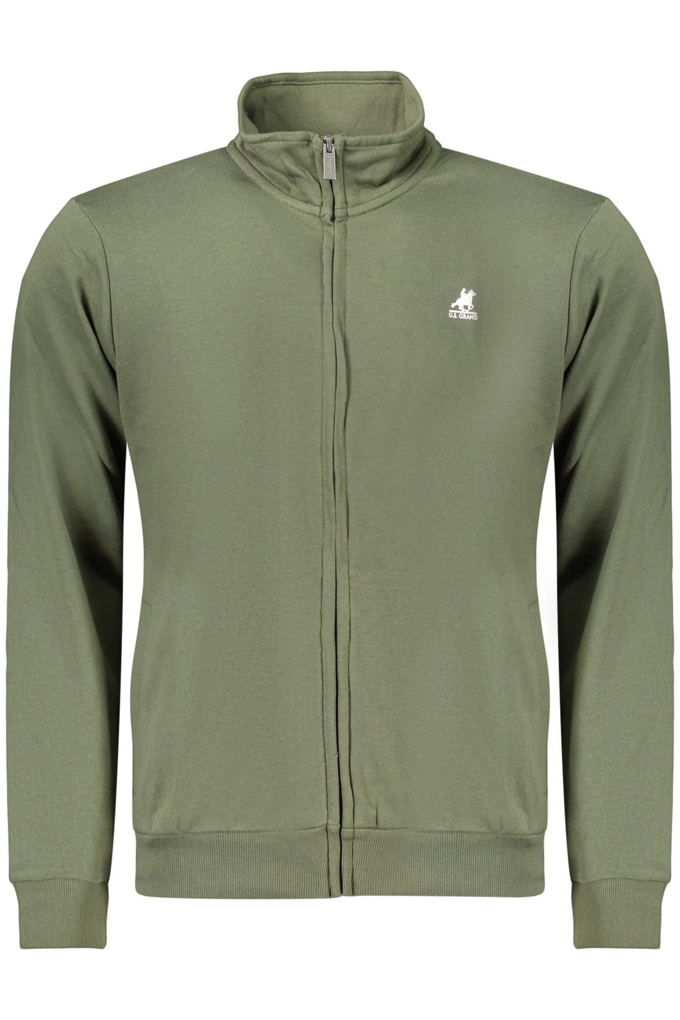 U.S. GRAND FELPA CON ZIP UOMO - Verde