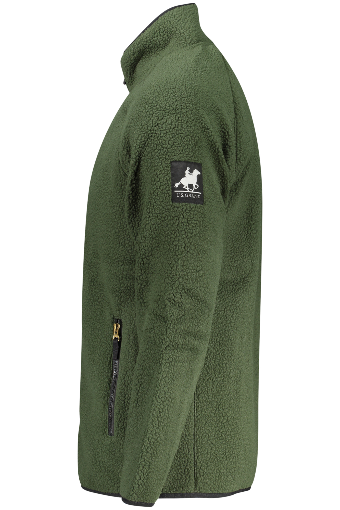 U.S. GRAND FELPA CON ZIP UOMO - Verde - immagine 3