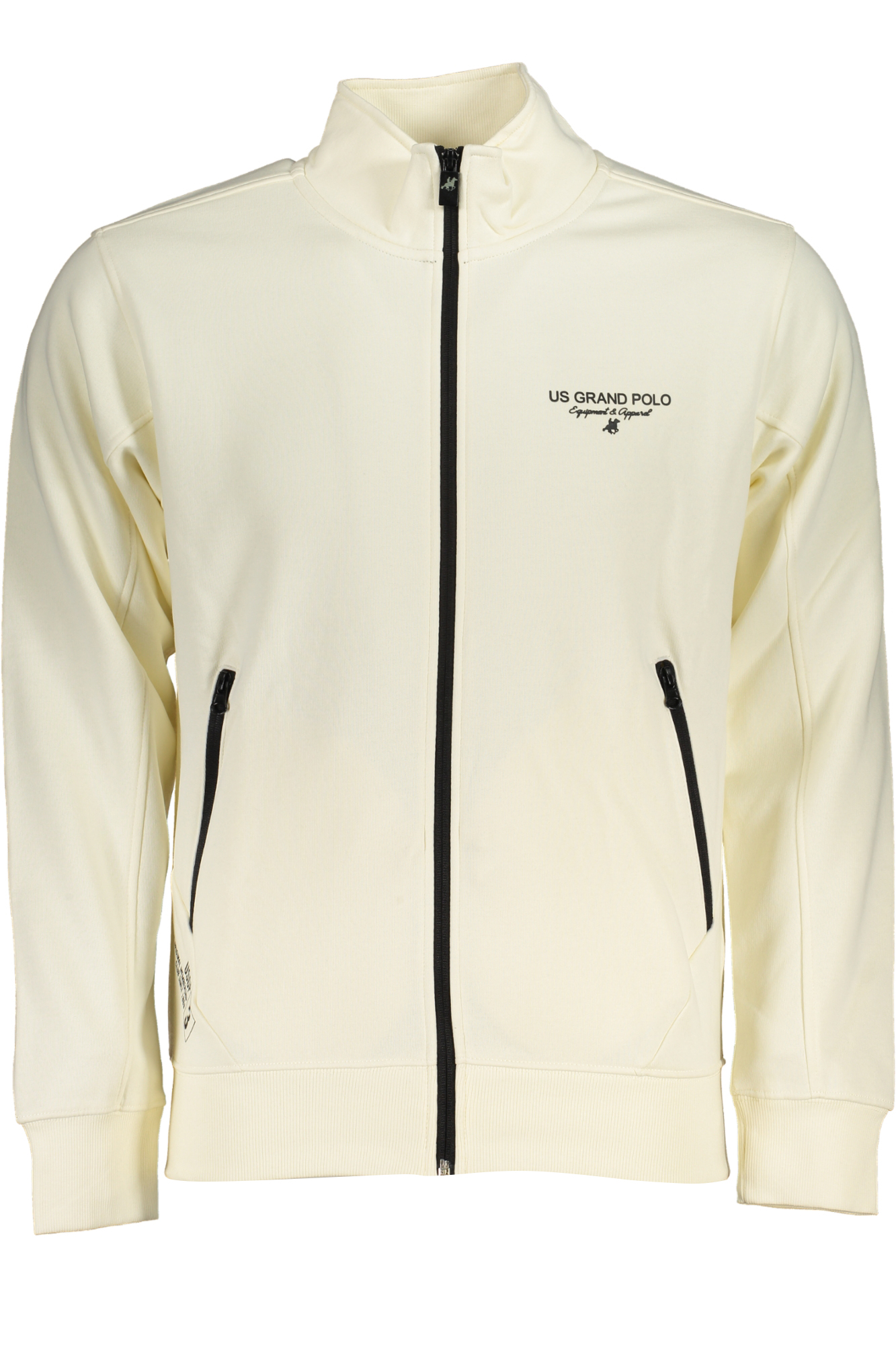 U.S. GRAND FELPA CON ZIP UOMO - Bianco