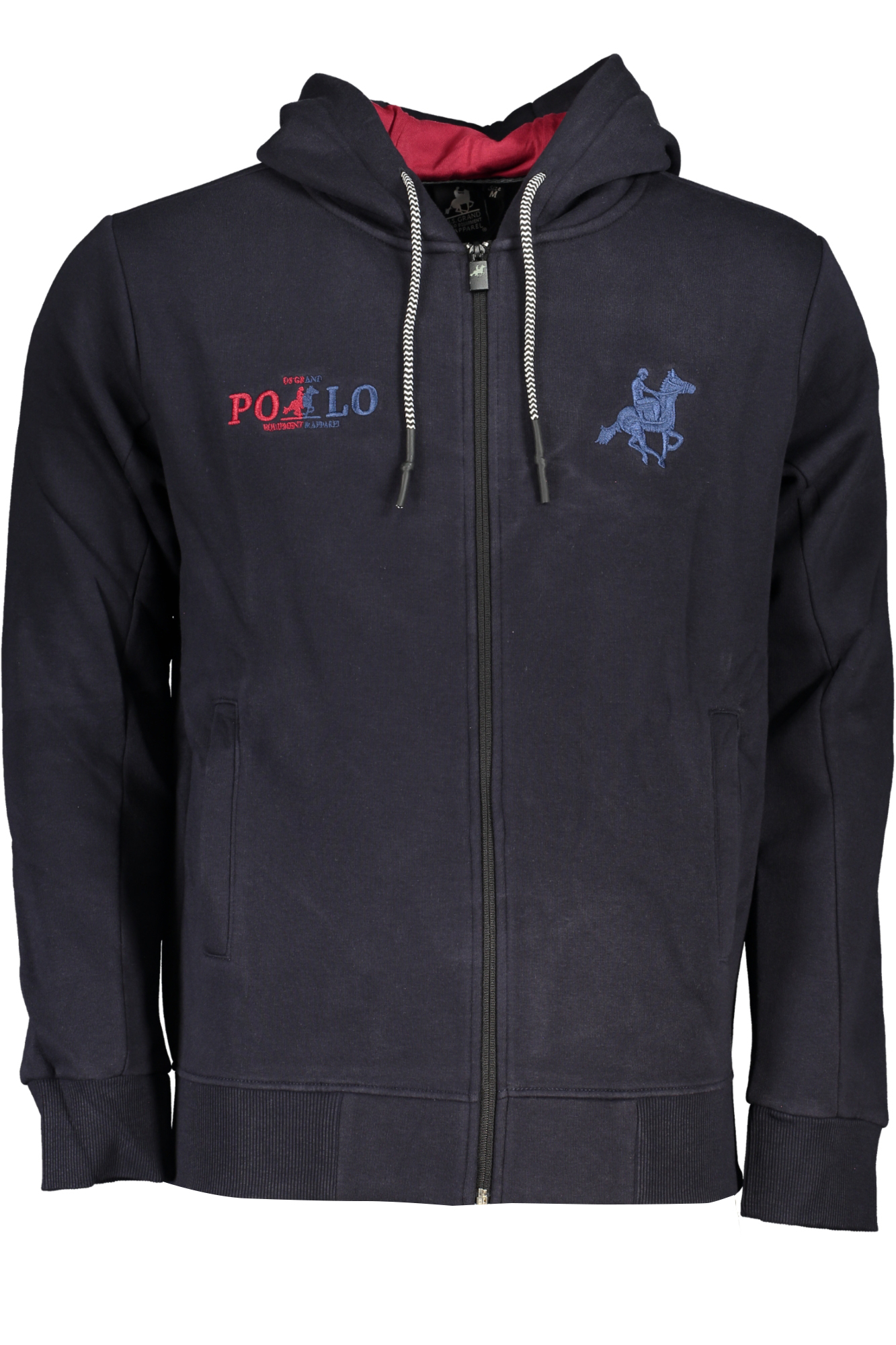 U.S. GRAND FELPA CON ZIP UOMO - Blu