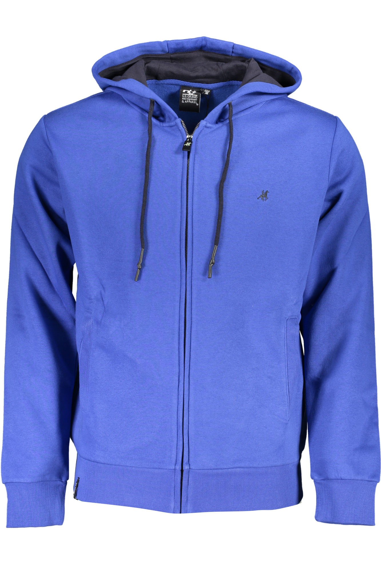 U.S. GRAND FELPA CON ZIP UOMO - Blu