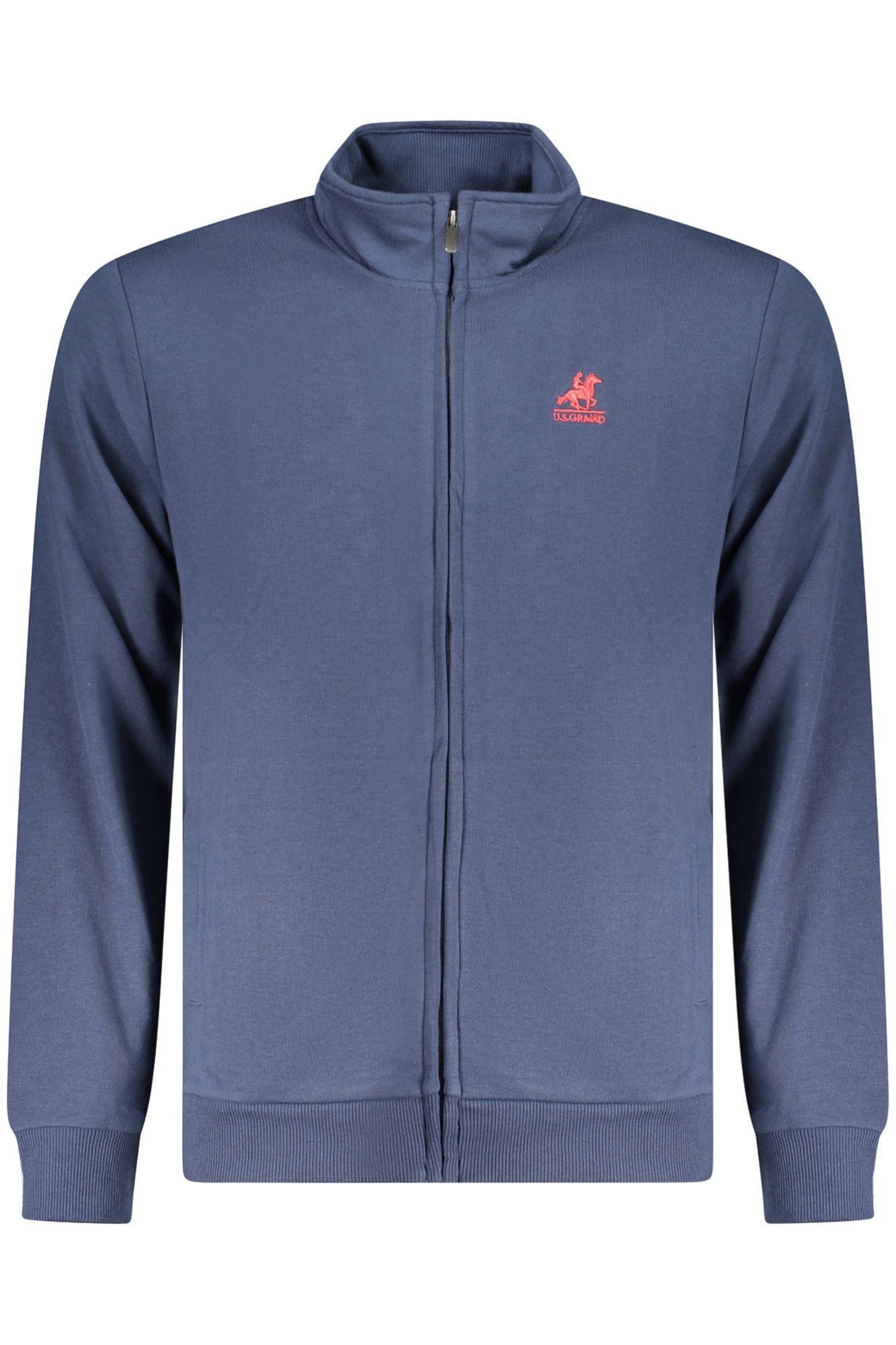 U.S. GRAND FELPA CON ZIP UOMO - Blu