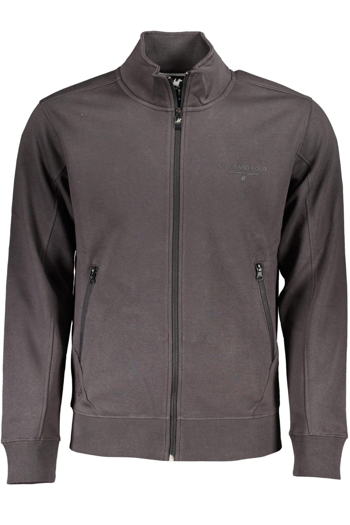 U.S. GRAND FELPA CON ZIP UOMO - Grigio
