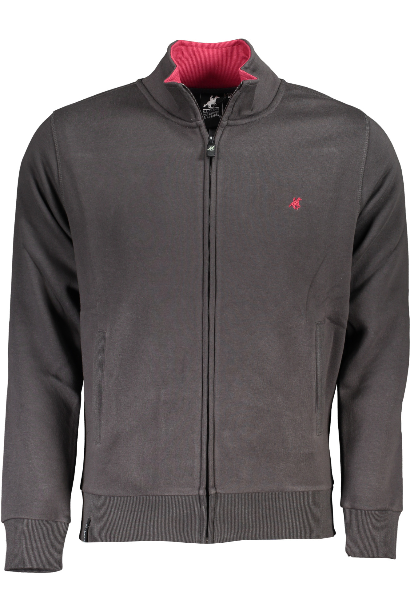 U.S. GRAND FELPA CON ZIP UOMO - Grigio