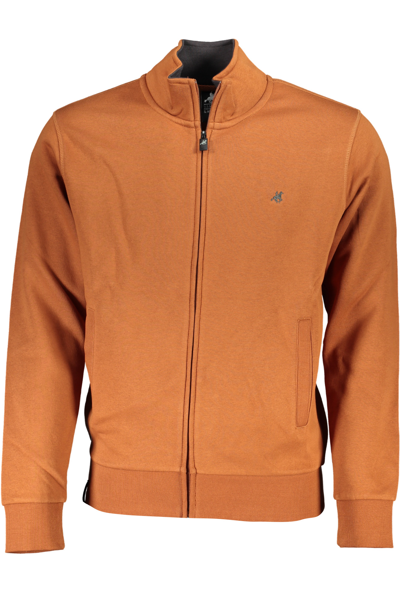 U.S. GRAND FELPA CON ZIP UOMO - Marrone