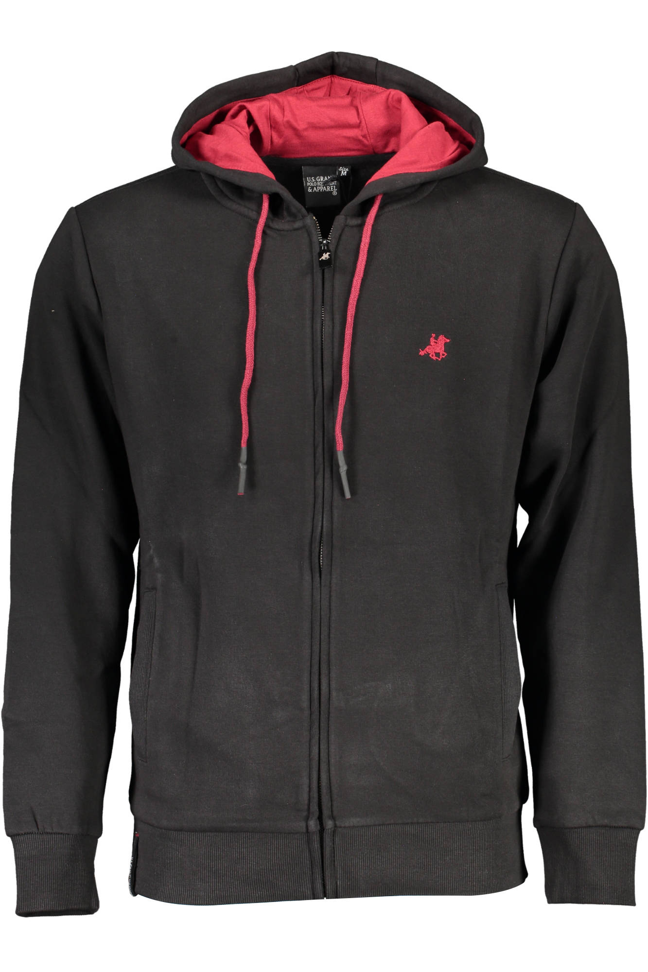 U.S. GRAND FELPA CON ZIP UOMO - Nero