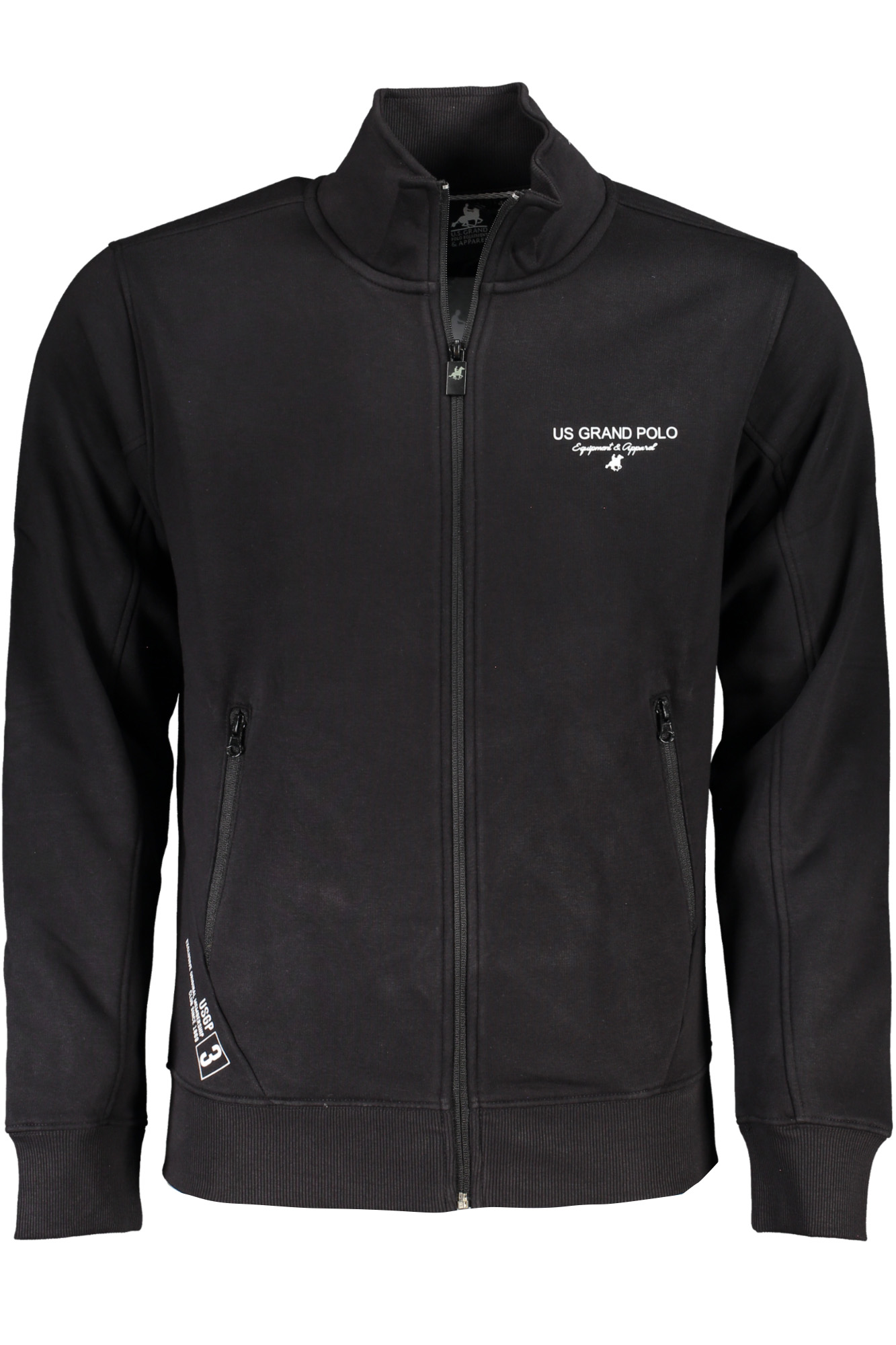 U.S. GRAND FELPA CON ZIP UOMO - Nero