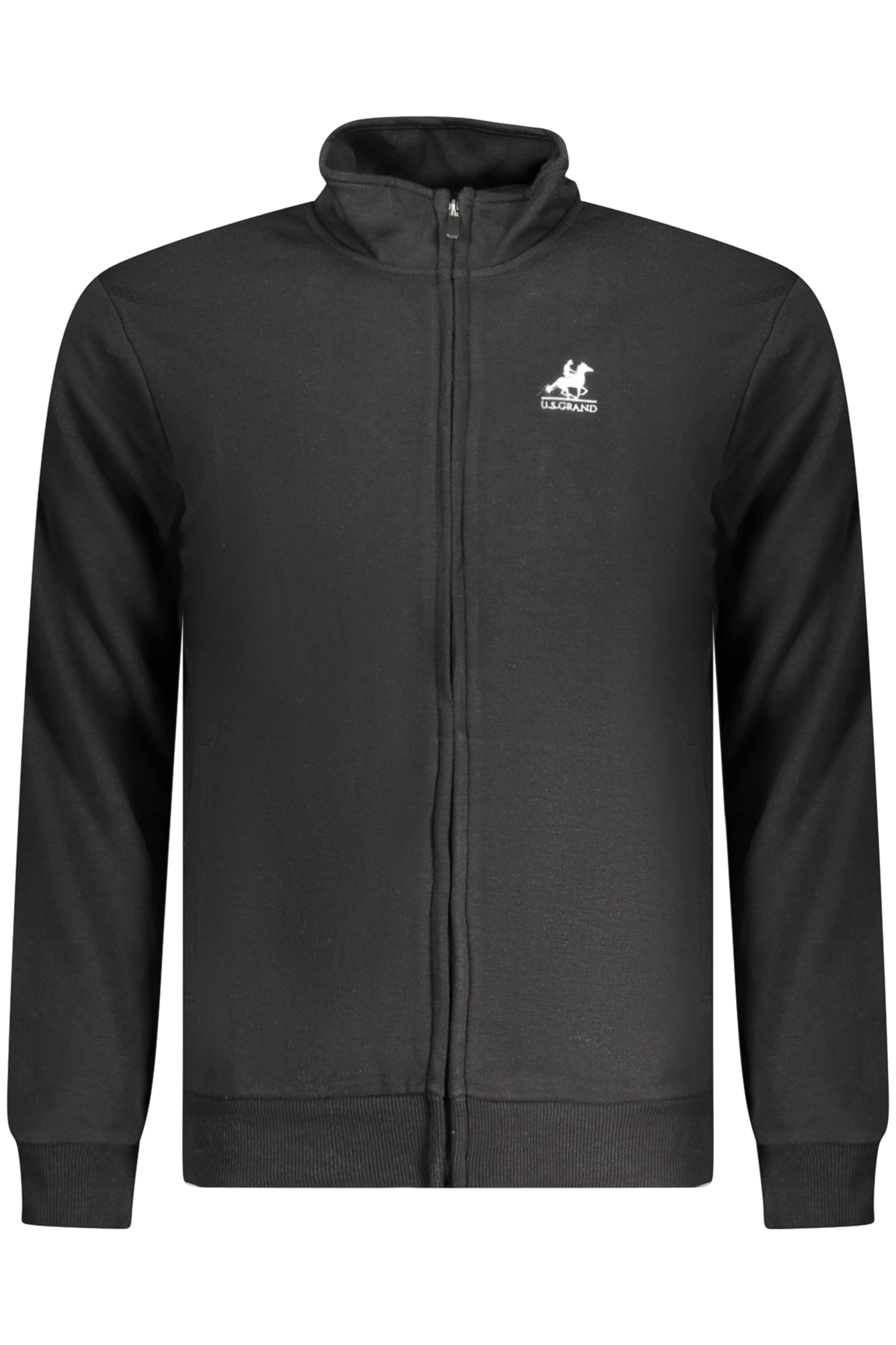 U.S. GRAND FELPA CON ZIP UOMO - Nero