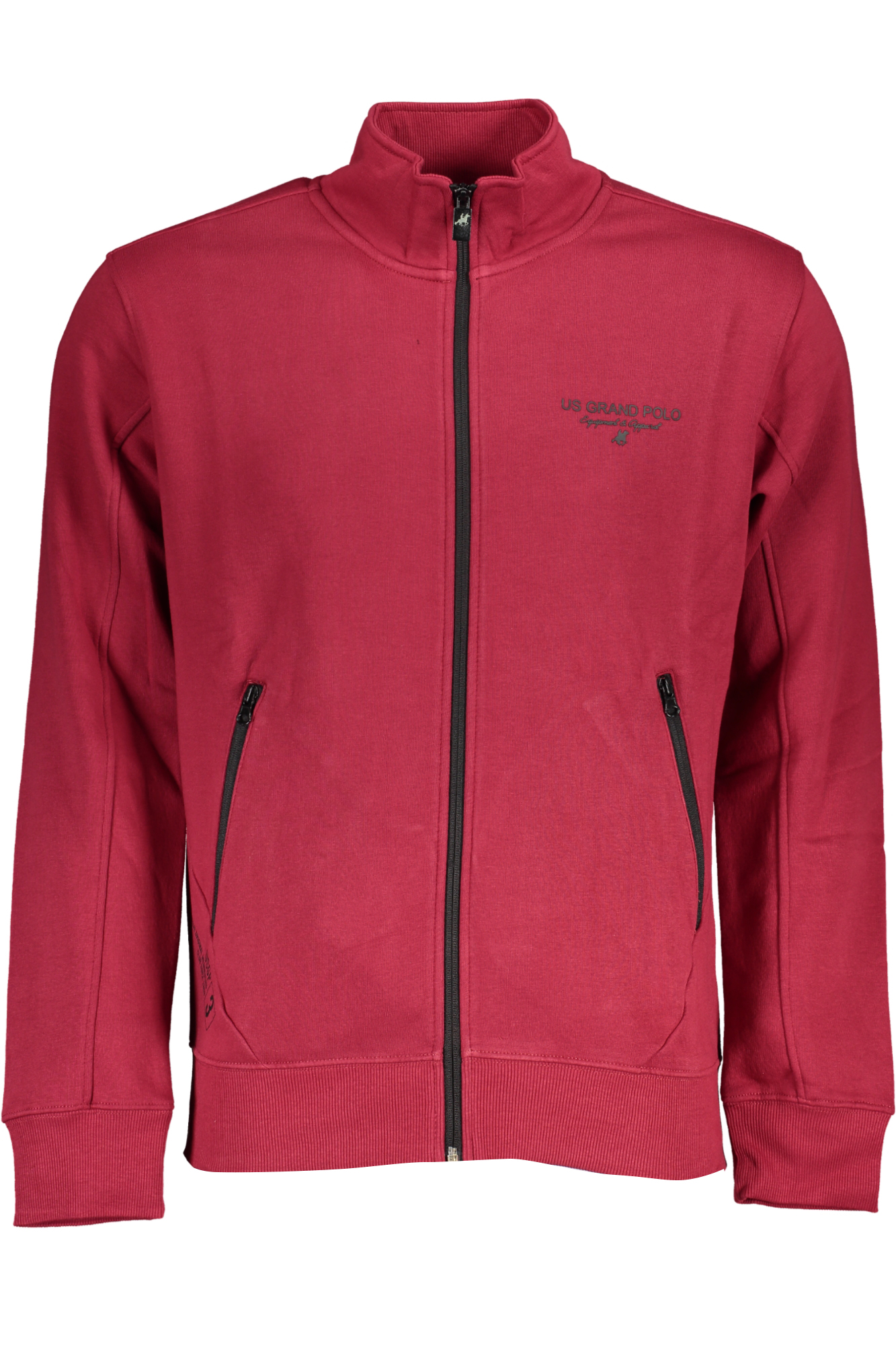 U.S. GRAND FELPA CON ZIP UOMO - Rosso
