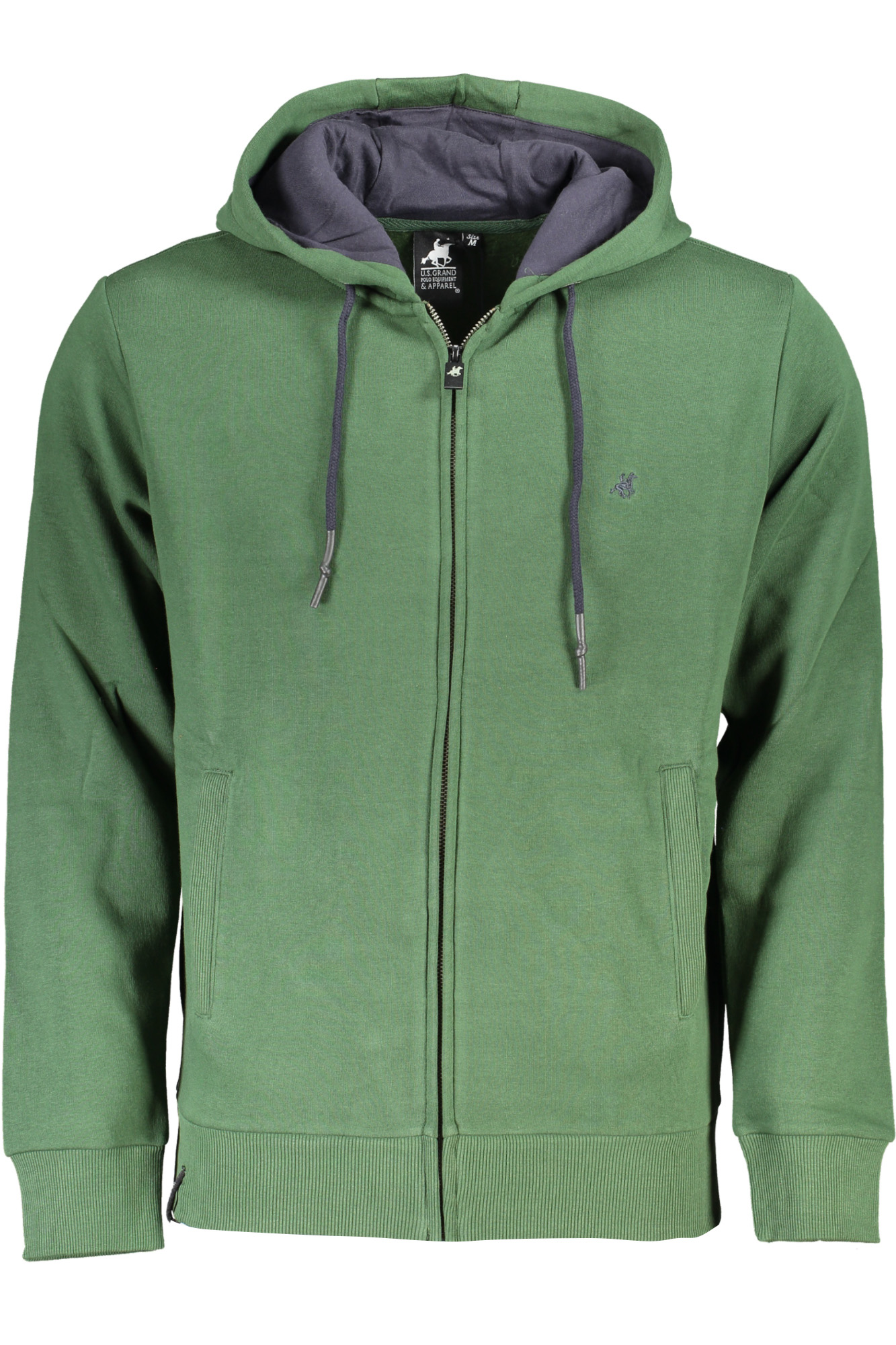 U.S. GRAND FELPA CON ZIP UOMO - Verde