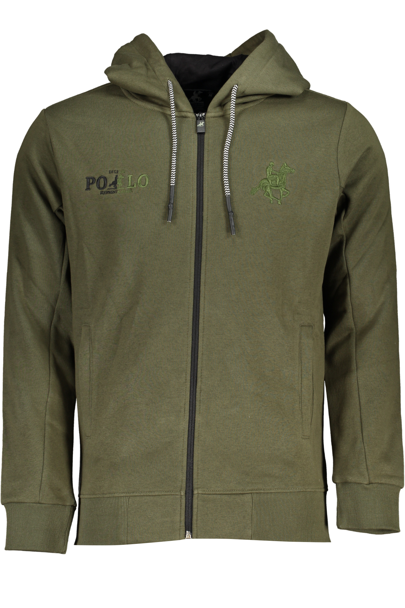 U.S. GRAND FELPA CON ZIP UOMO - Verde