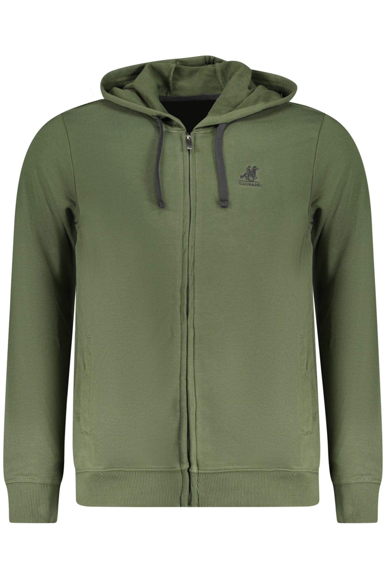 U.S. GRAND FELPA CON ZIP UOMO - Verde