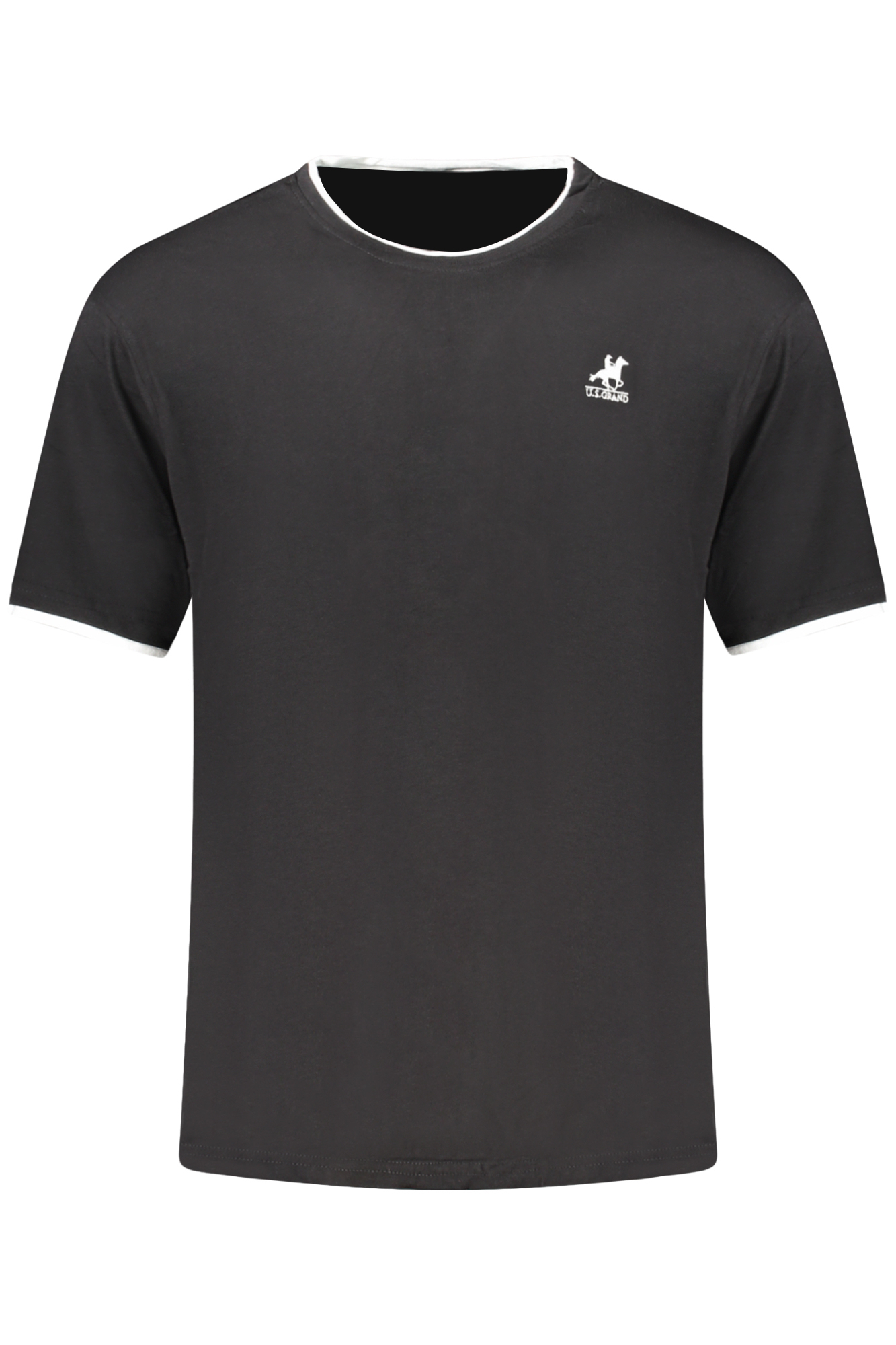U.S. GRAND T-SHIRT MANICHE CORTE UOMO - Nero