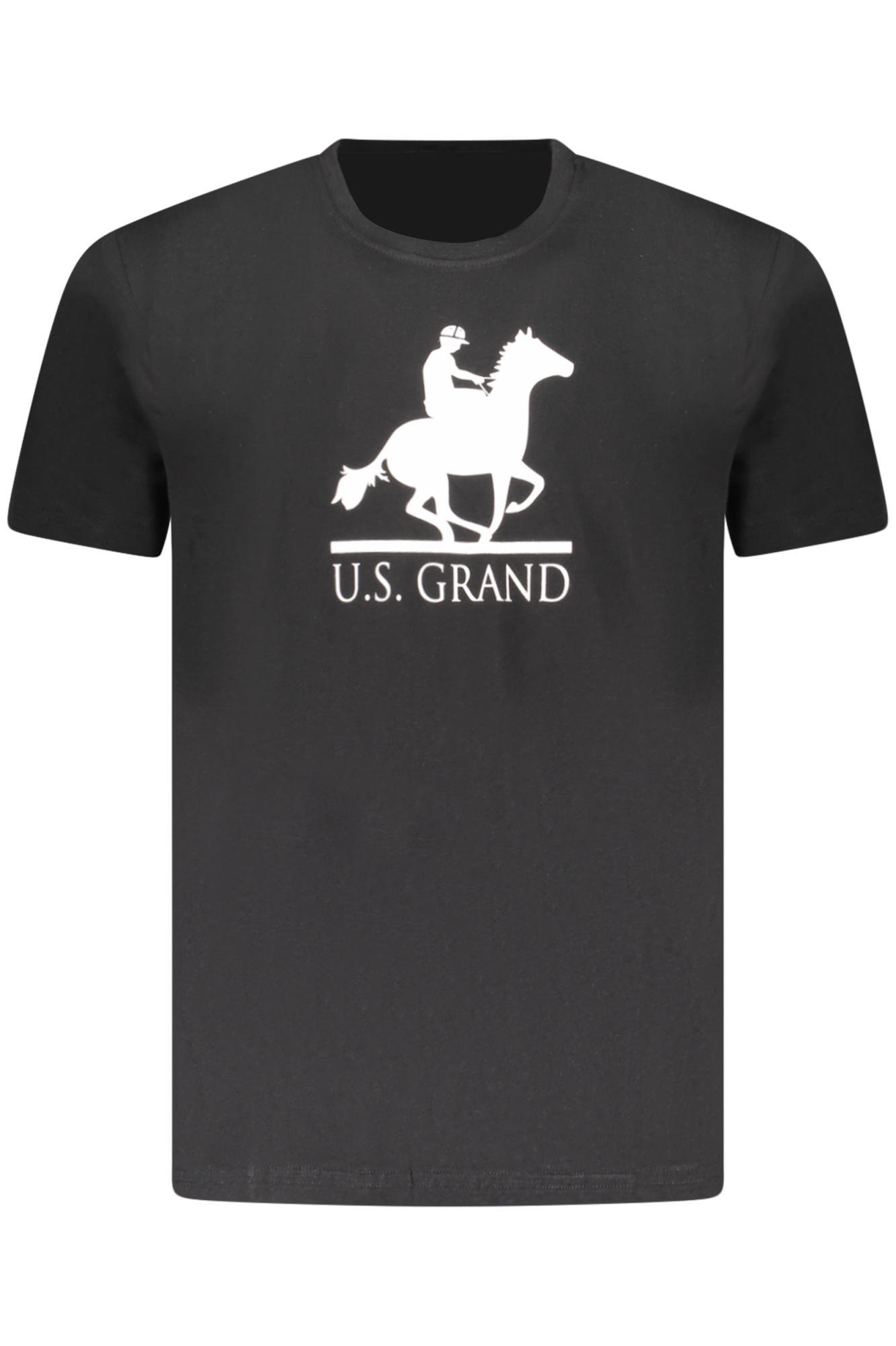 U.S. GRAND T-SHIRT MANICHE CORTE UOMO - Nero
