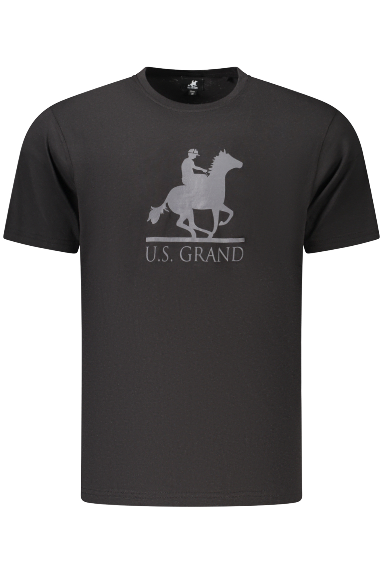 U.S. GRAND T-SHIRT MANICHE CORTE UOMO - Nero