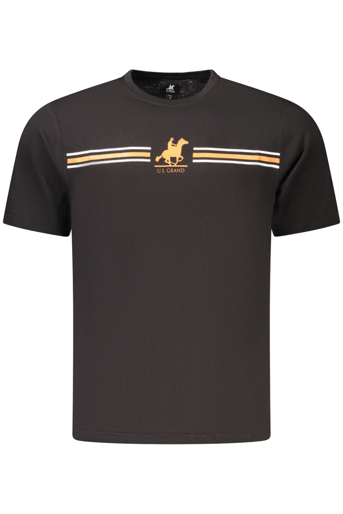 U.S. GRAND T-SHIRT MANICHE CORTE UOMO - Nero