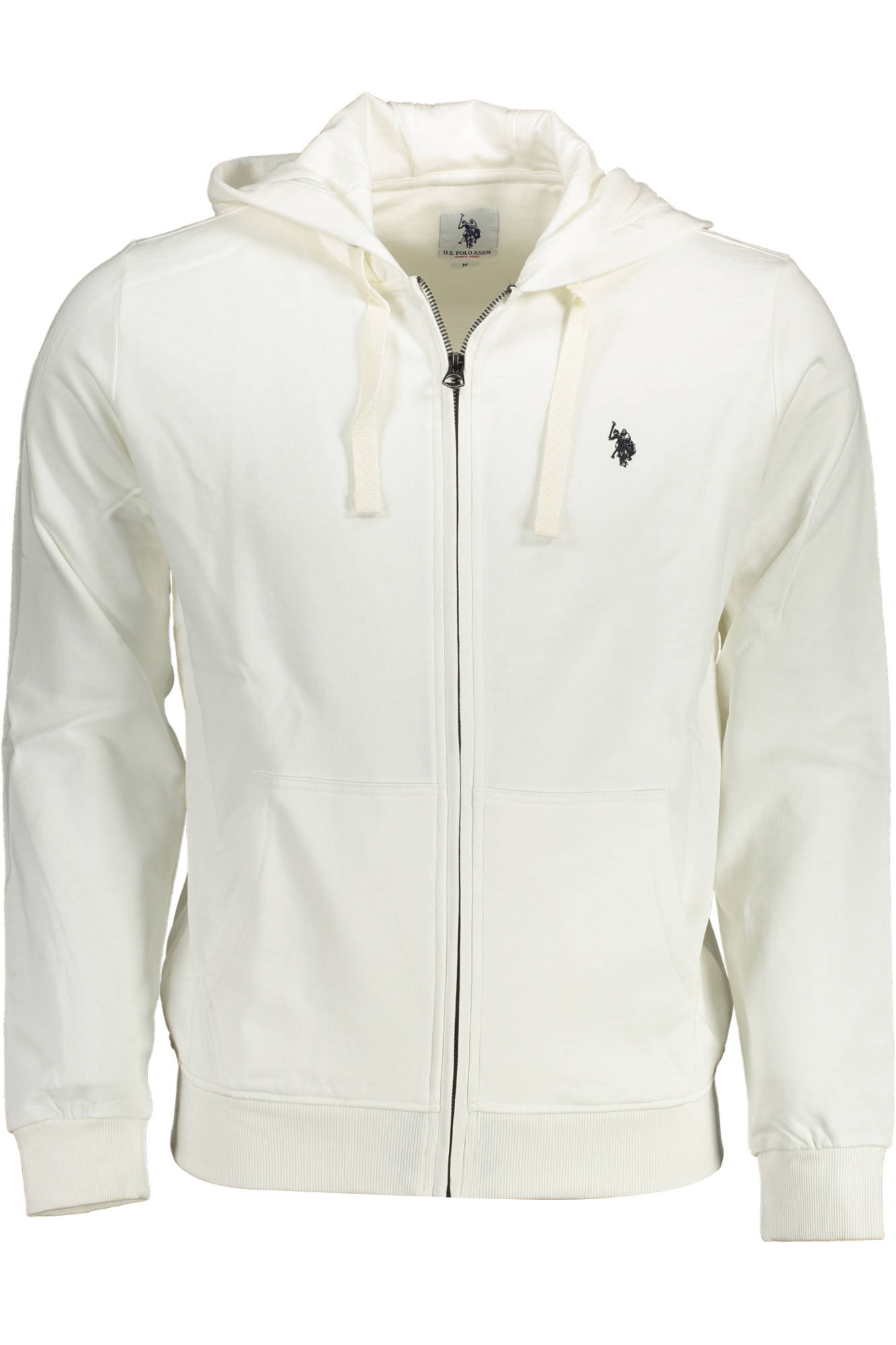 U.S. POLO ASSN. FELPA CON ZIP UOMO - Bianco