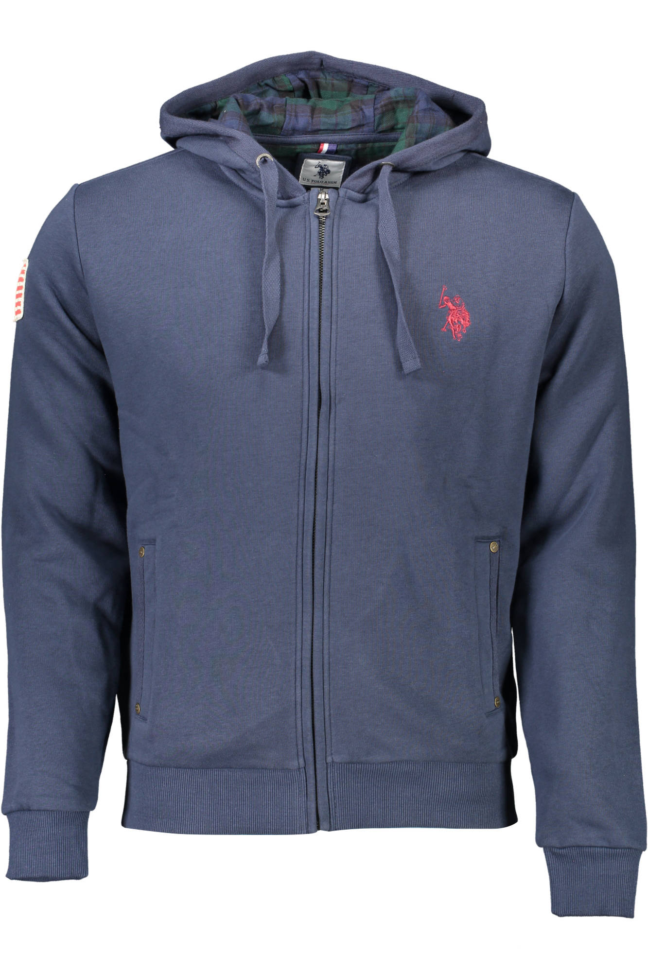 U.S. POLO ASSN. FELPA CON ZIP UOMO - Blu