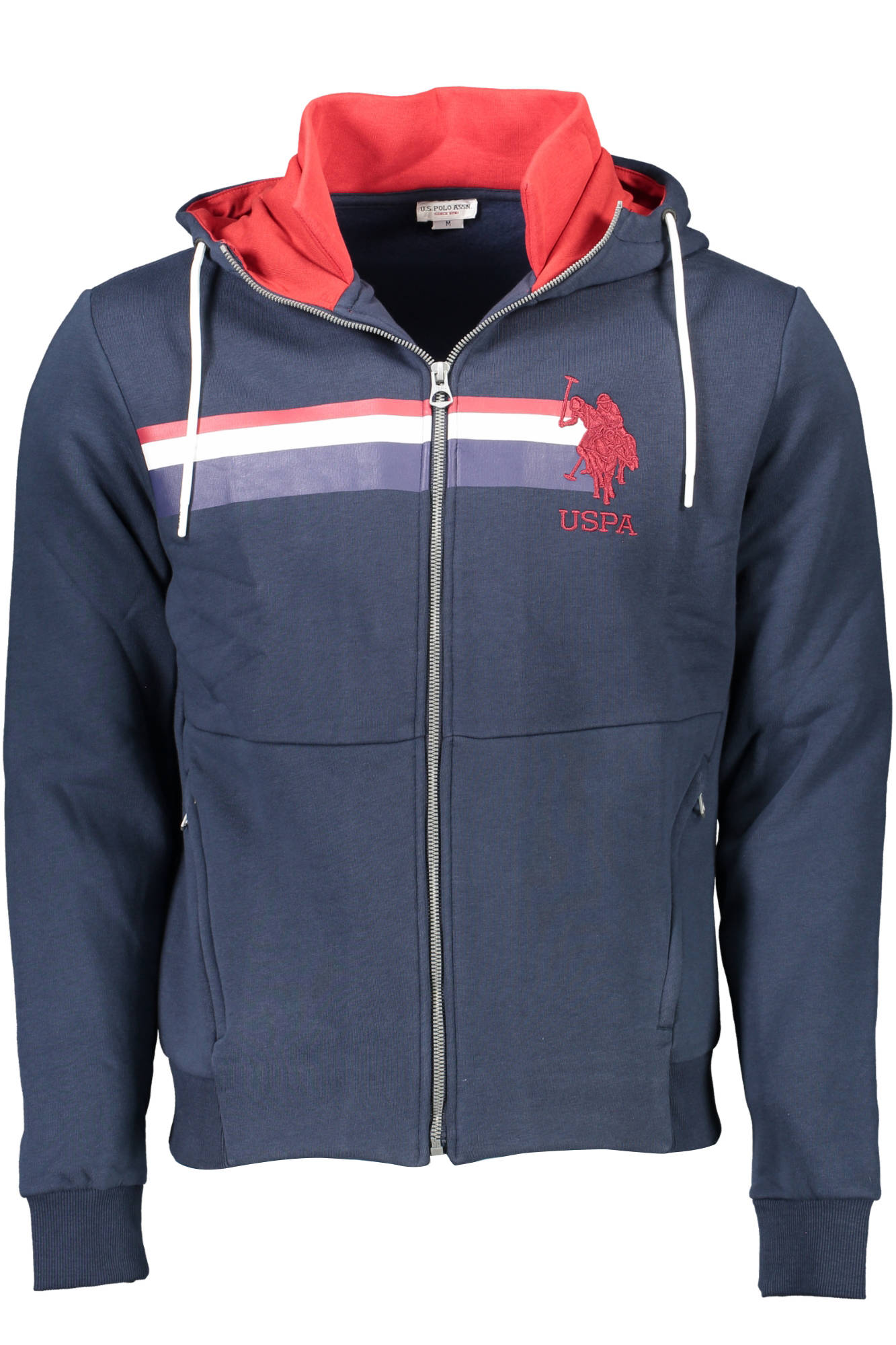 U.S. POLO ASSN. FELPA CON ZIP UOMO - Blu