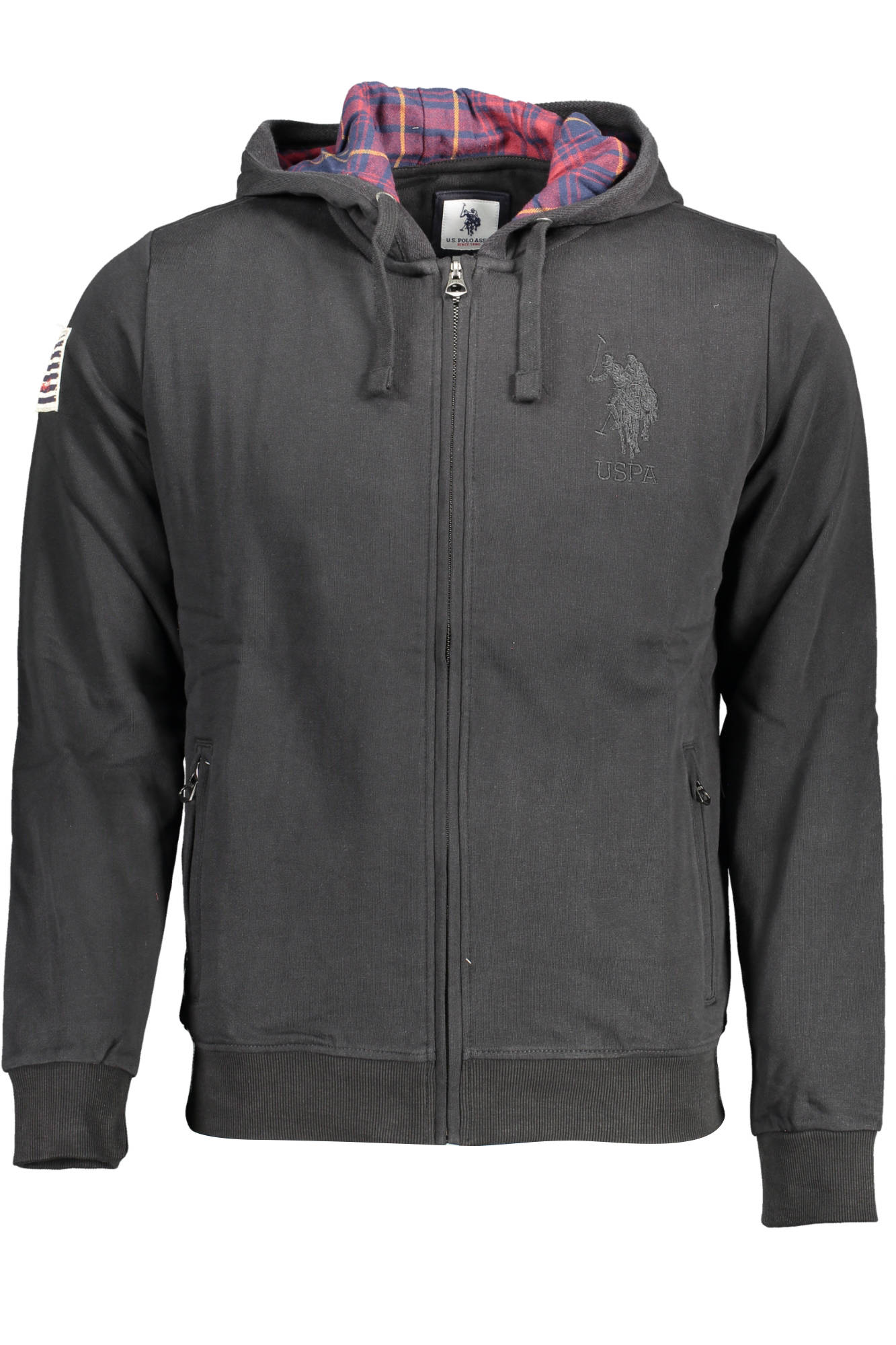 U.S. POLO ASSN. FELPA CON ZIP UOMO - Nero