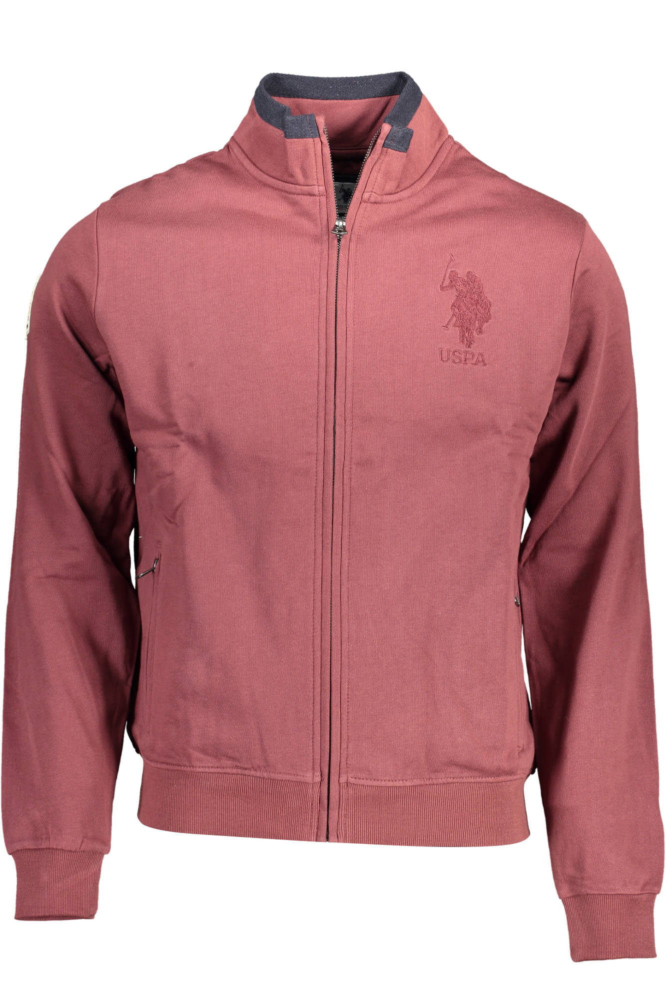 U.S. POLO ASSN. FELPA CON ZIP UOMO - Viola