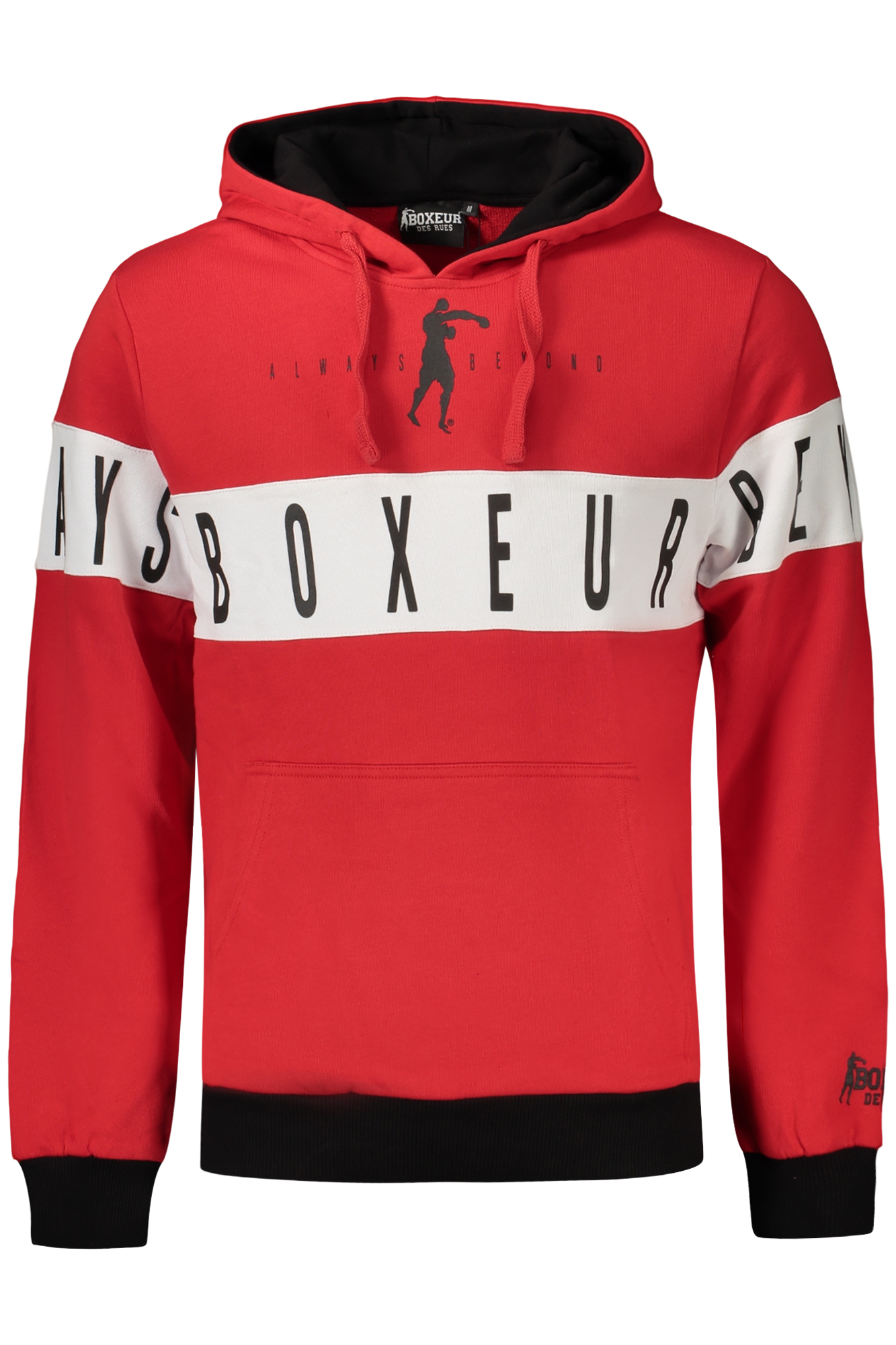 BOXEUR DES RUES FELPA SENZA ZIP UOMO - Rosso