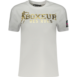 BOXEUR DES RUES T-SHIRT MANICHE CORTE DONNA - Bianco