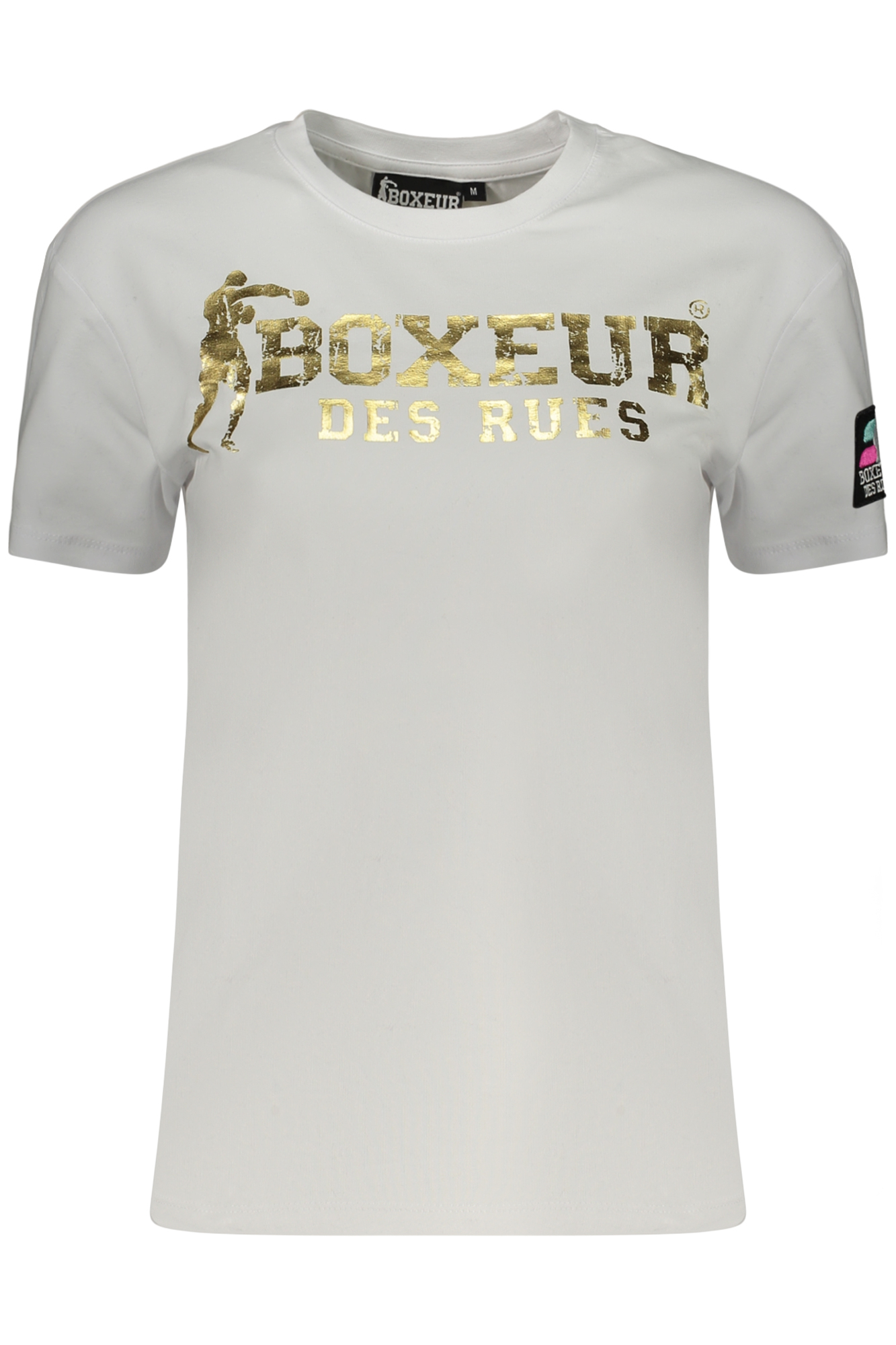 BOXEUR DES RUES T-SHIRT MANICHE CORTE DONNA - Bianco