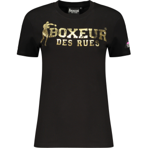 BOXEUR DES RUES T-SHIRT MANICHE CORTE DONNA - Nero