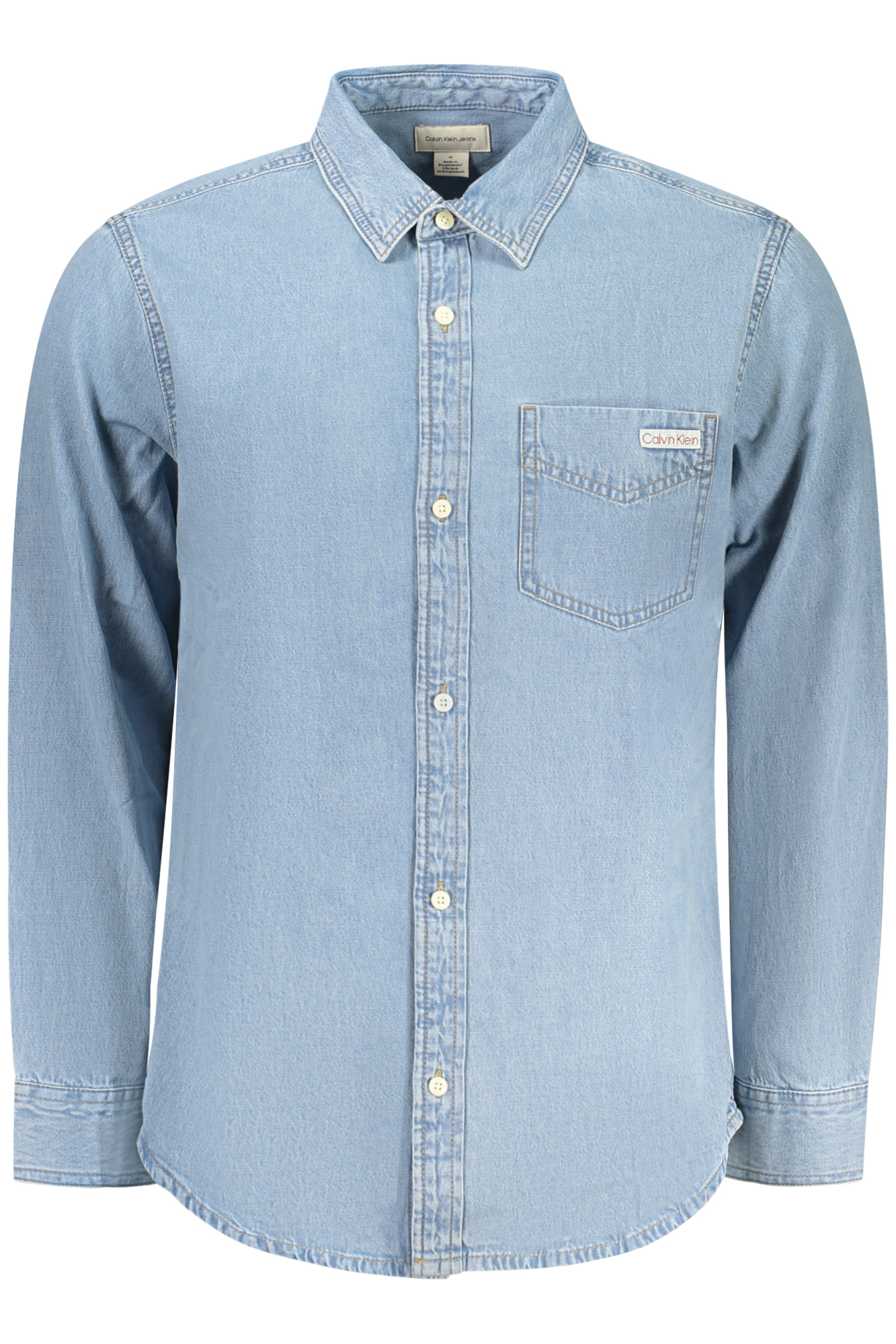 CALVIN KLEIN CAMICIA MANICHE LUNGHE UOMO - Azzurro
