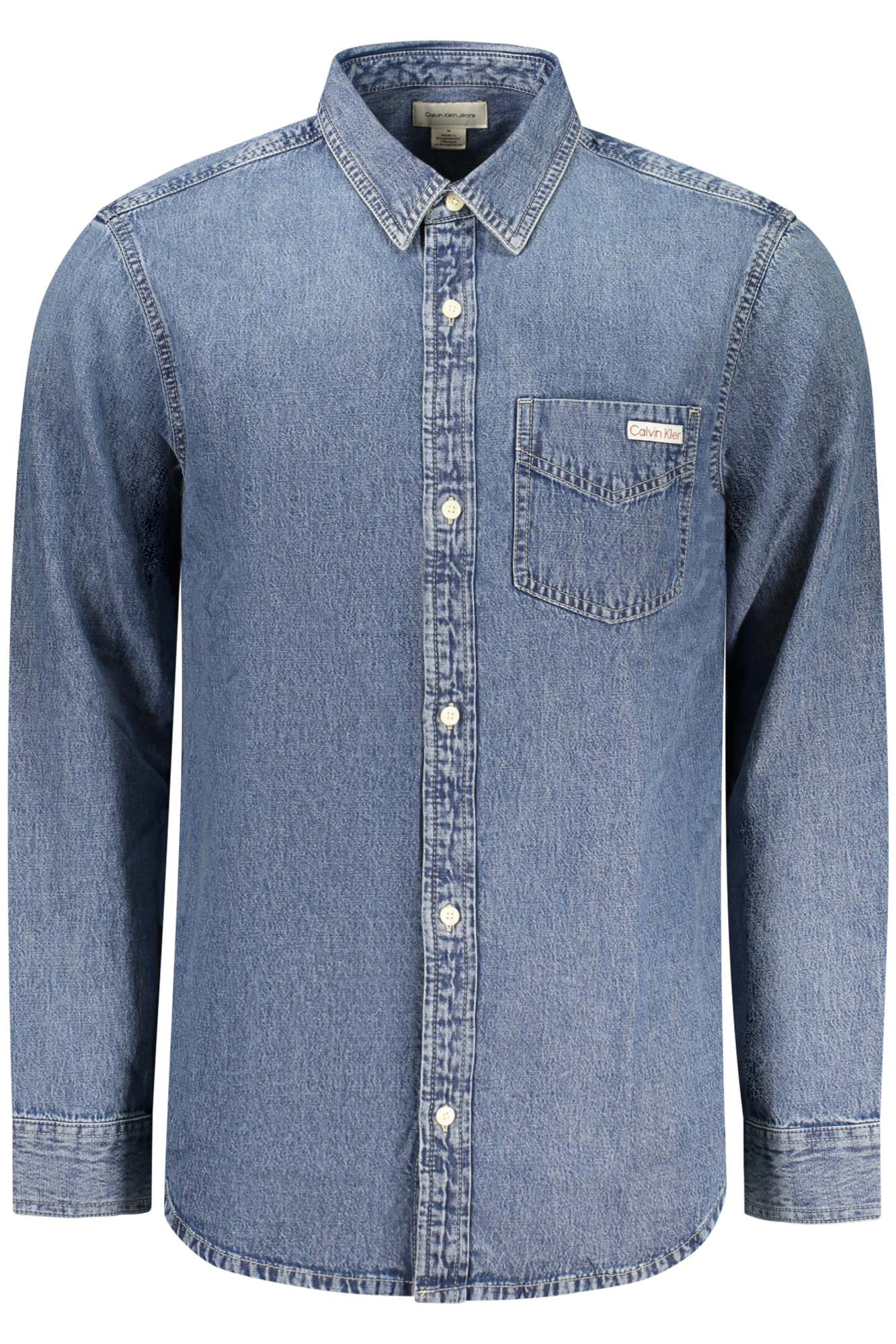 CALVIN KLEIN CAMICIA MANICHE LUNGHE UOMO - Blu