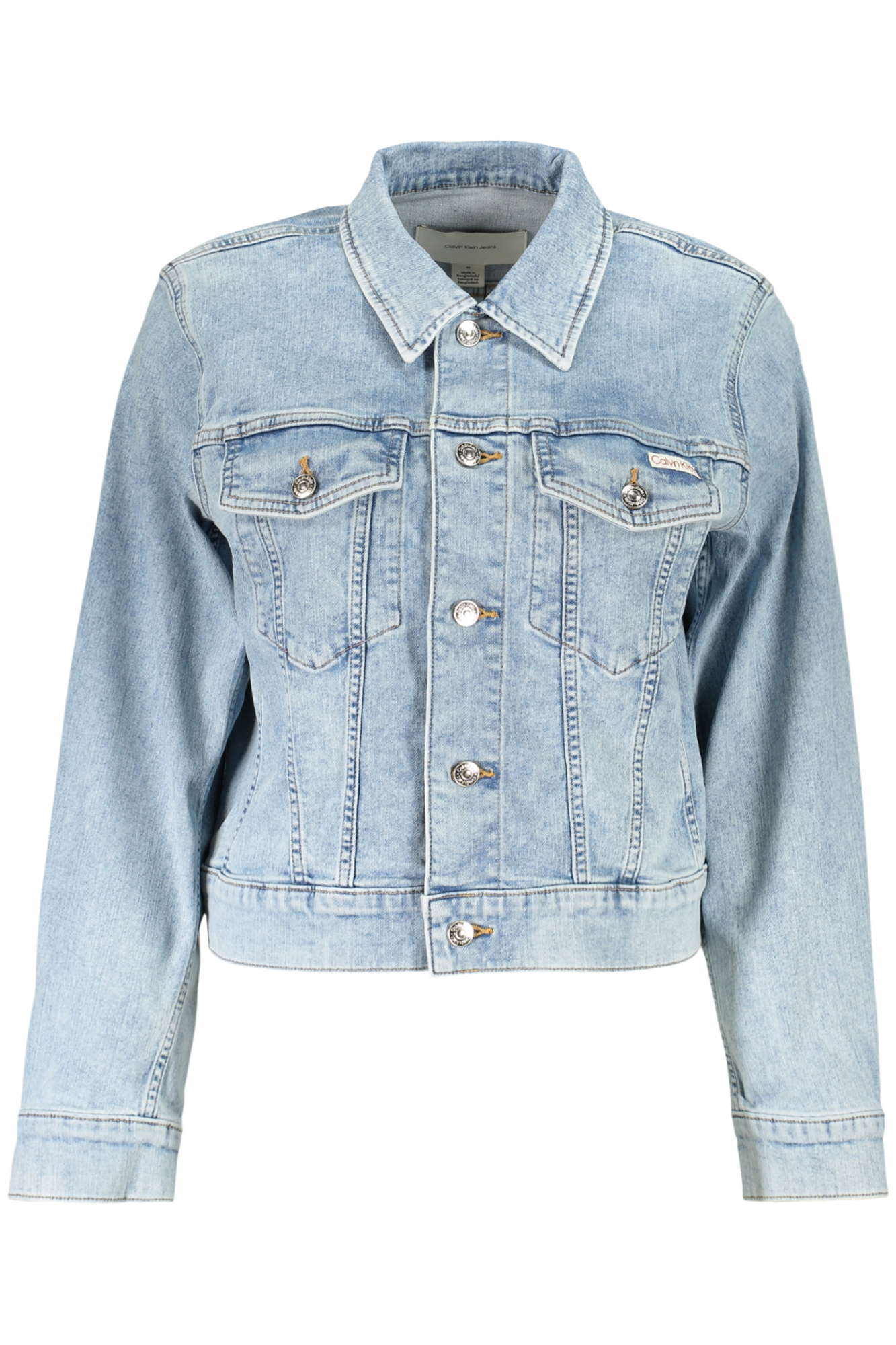 CALVIN KLEIN GIUBBOTTO IN JEANS DONNA - Azzurro