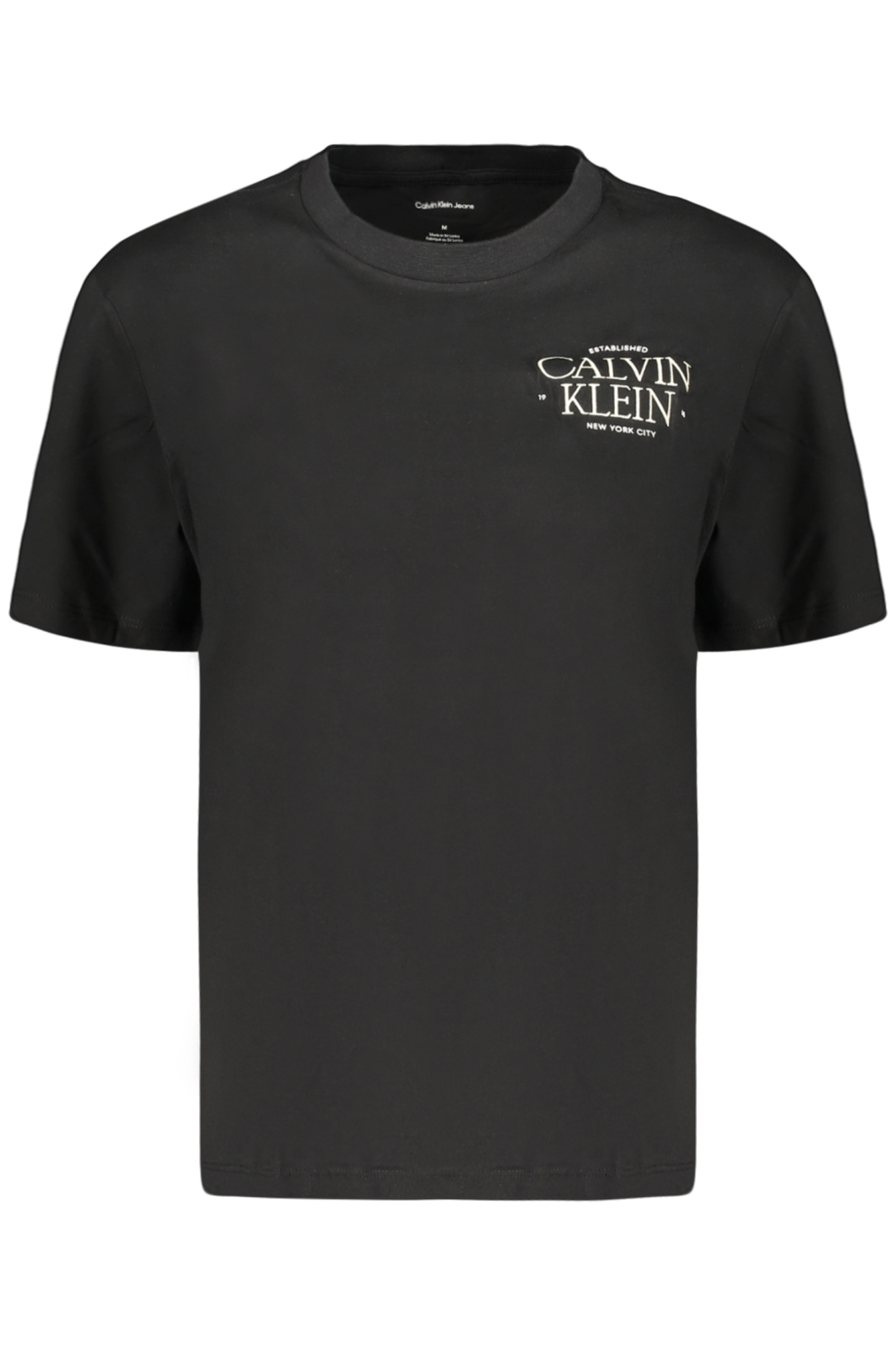 CALVIN KLEIN T-SHIRT MANICHE CORTE DONNA - Nero