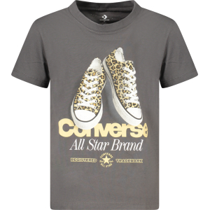 CONVERSE T-SHIRT MANICHE CORTE BAMBINA - Grigio