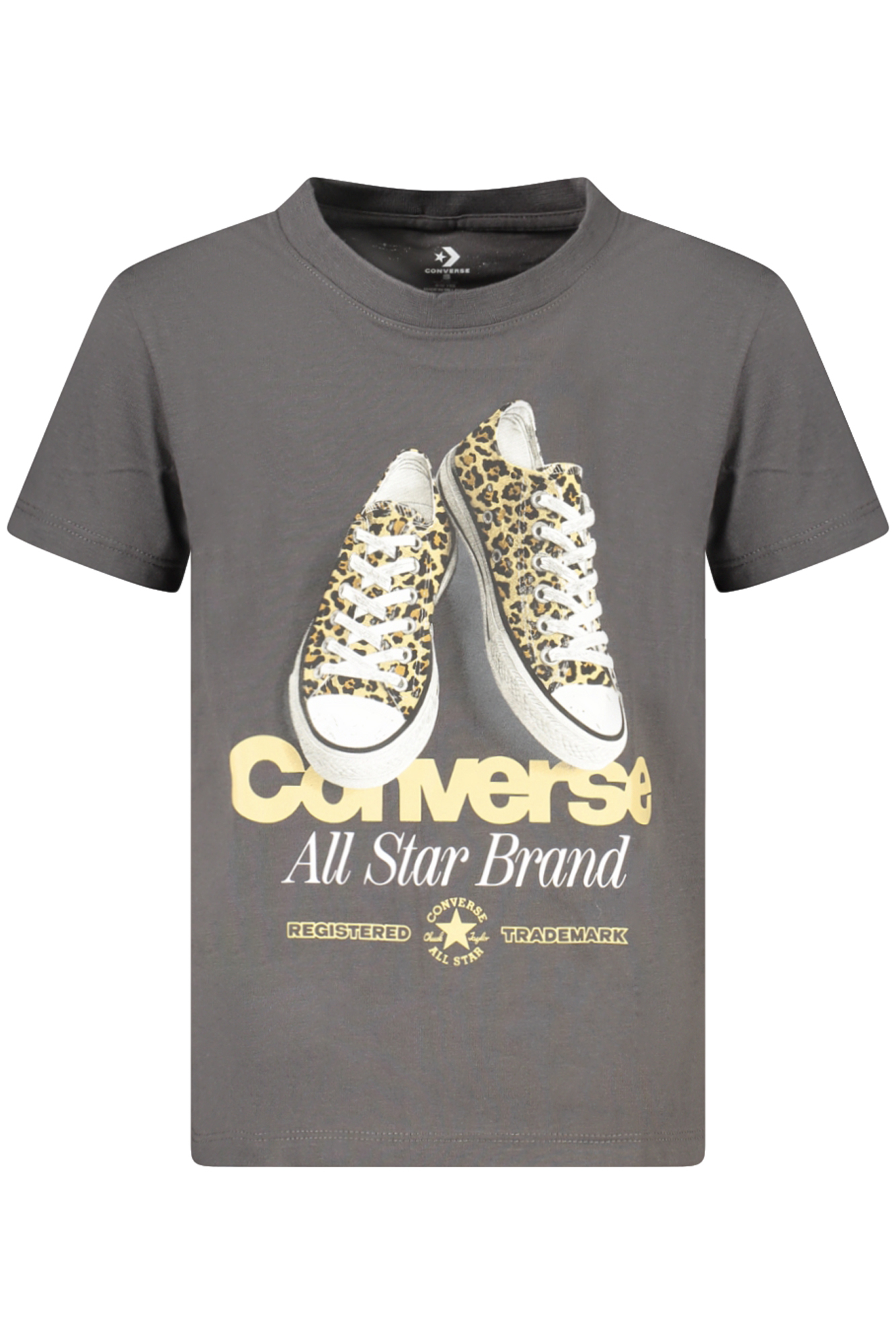 CONVERSE T-SHIRT MANICHE CORTE BAMBINA - Grigio