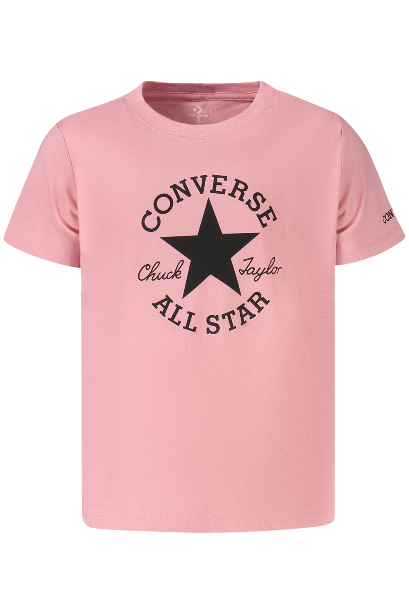 CONVERSE T-SHIRT MANICHE CORTE BAMBINA - Rosa