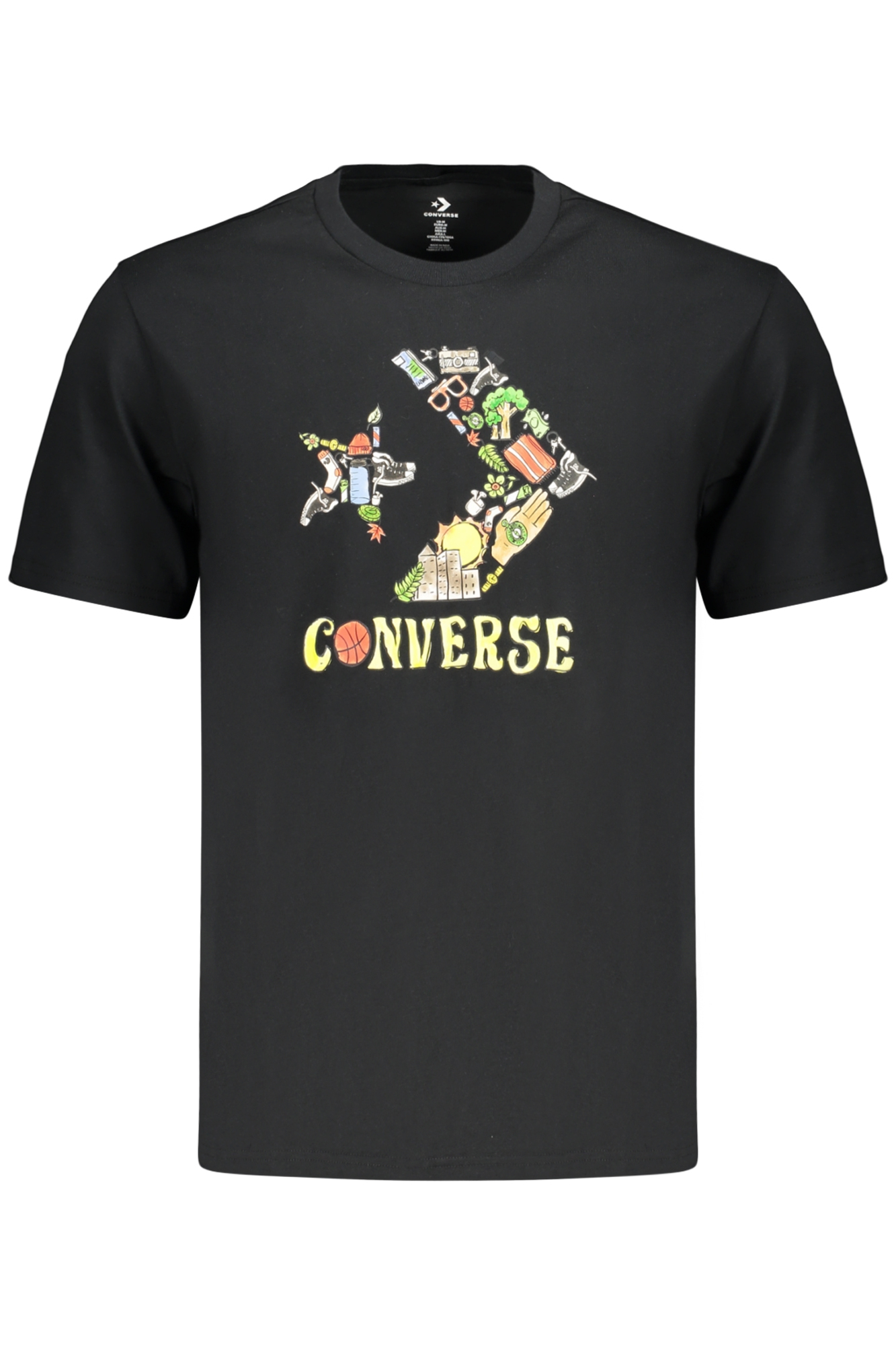 CONVERSE T-SHIRT MANICHE CORTE UOMO - Nero