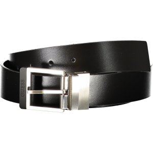 GUESS JEANS CINTURA IN PELLE UOMO - Nero
