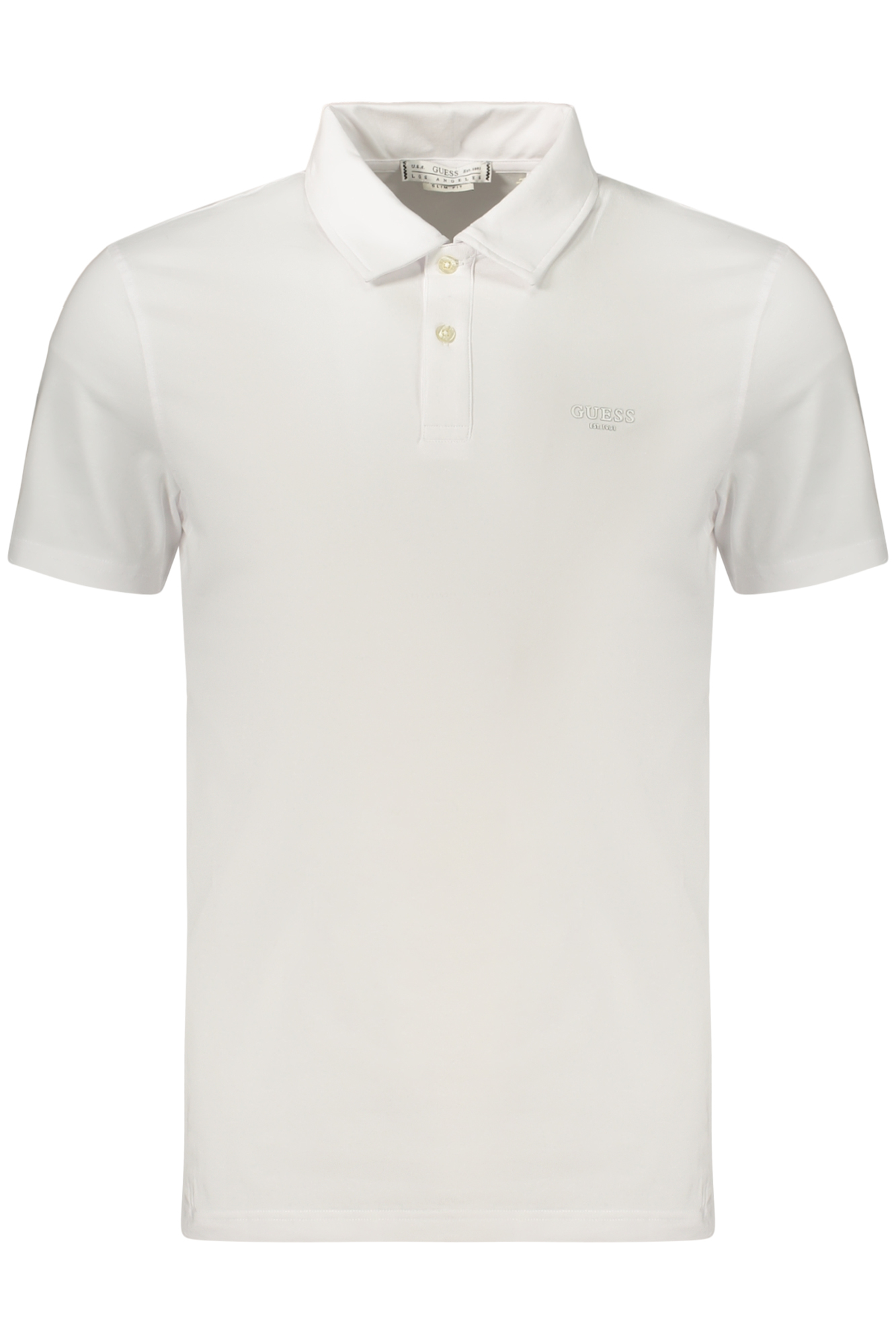 GUESS JEANS POLO MANICHE CORTE UOMO - Bianco