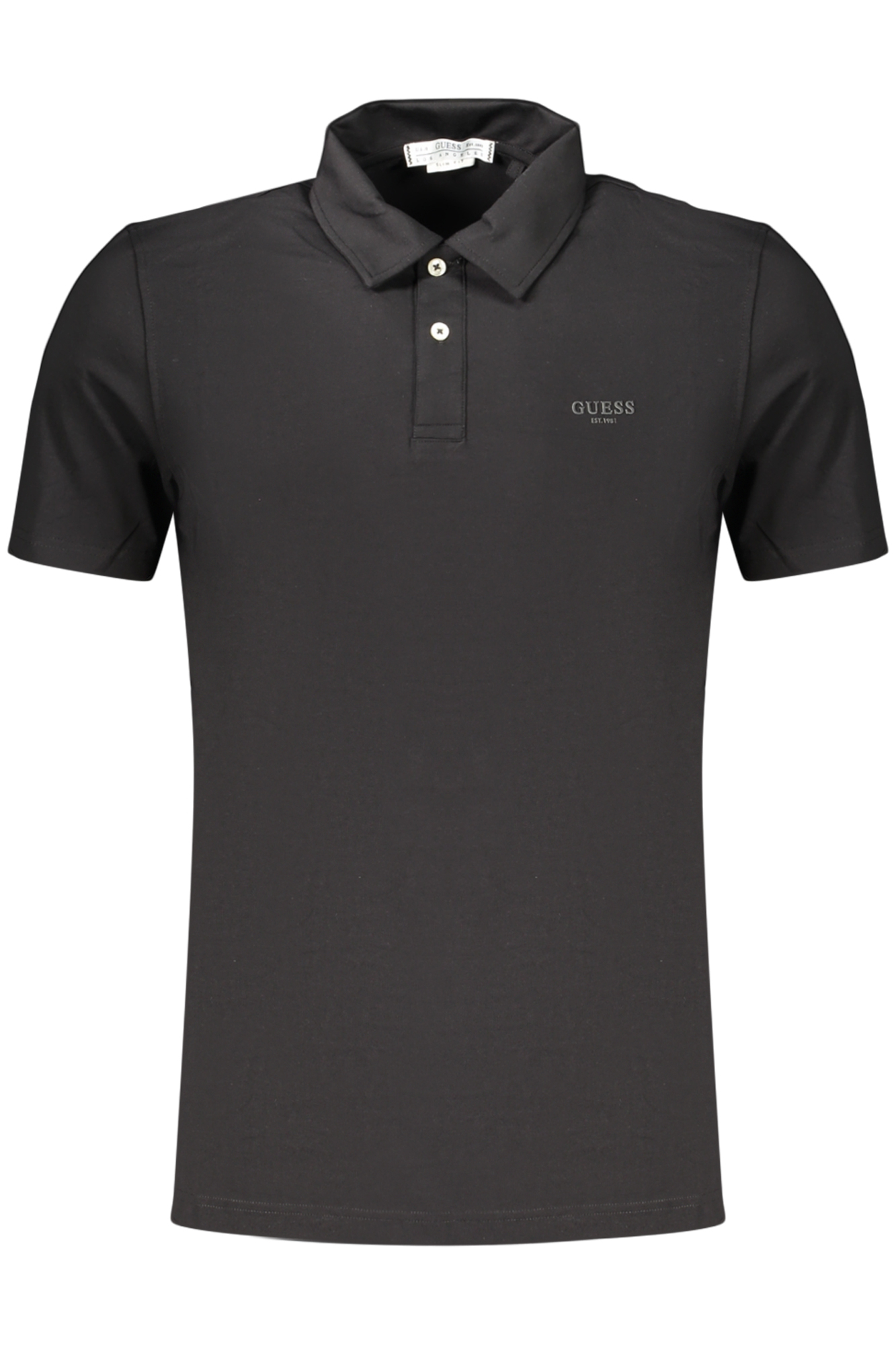 GUESS JEANS POLO MANICHE CORTE UOMO - Nero