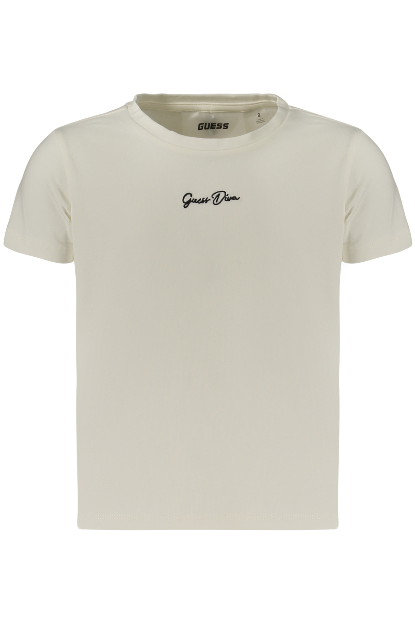 GUESS JEANS T-SHIRT MANICHE CORTE BAMBINA - Bianco