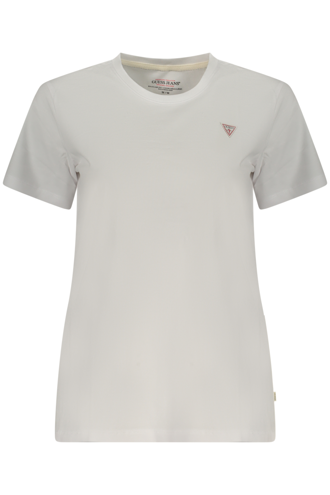 GUESS JEANS T-SHIRT MANICHE CORTE DONNA - Bianco